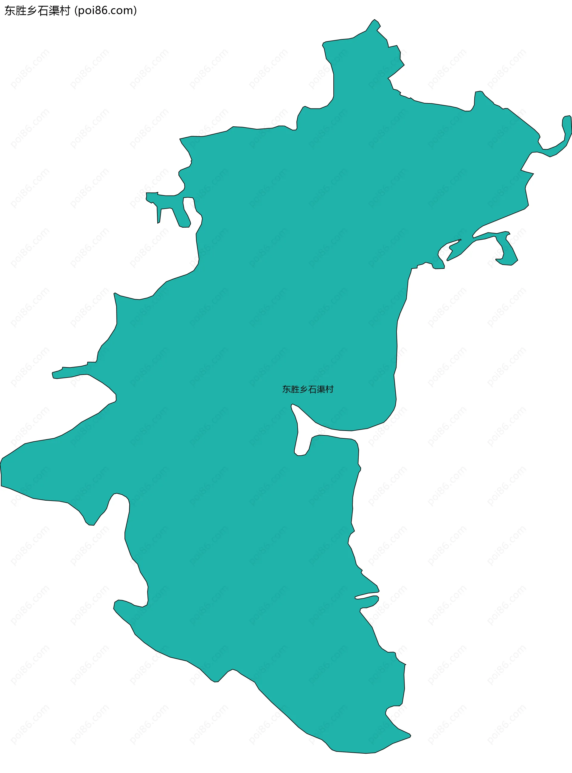 东胜乡石渠村边界地图