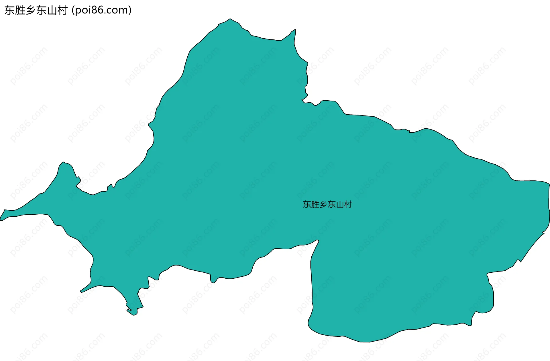 东胜乡东山村边界地图