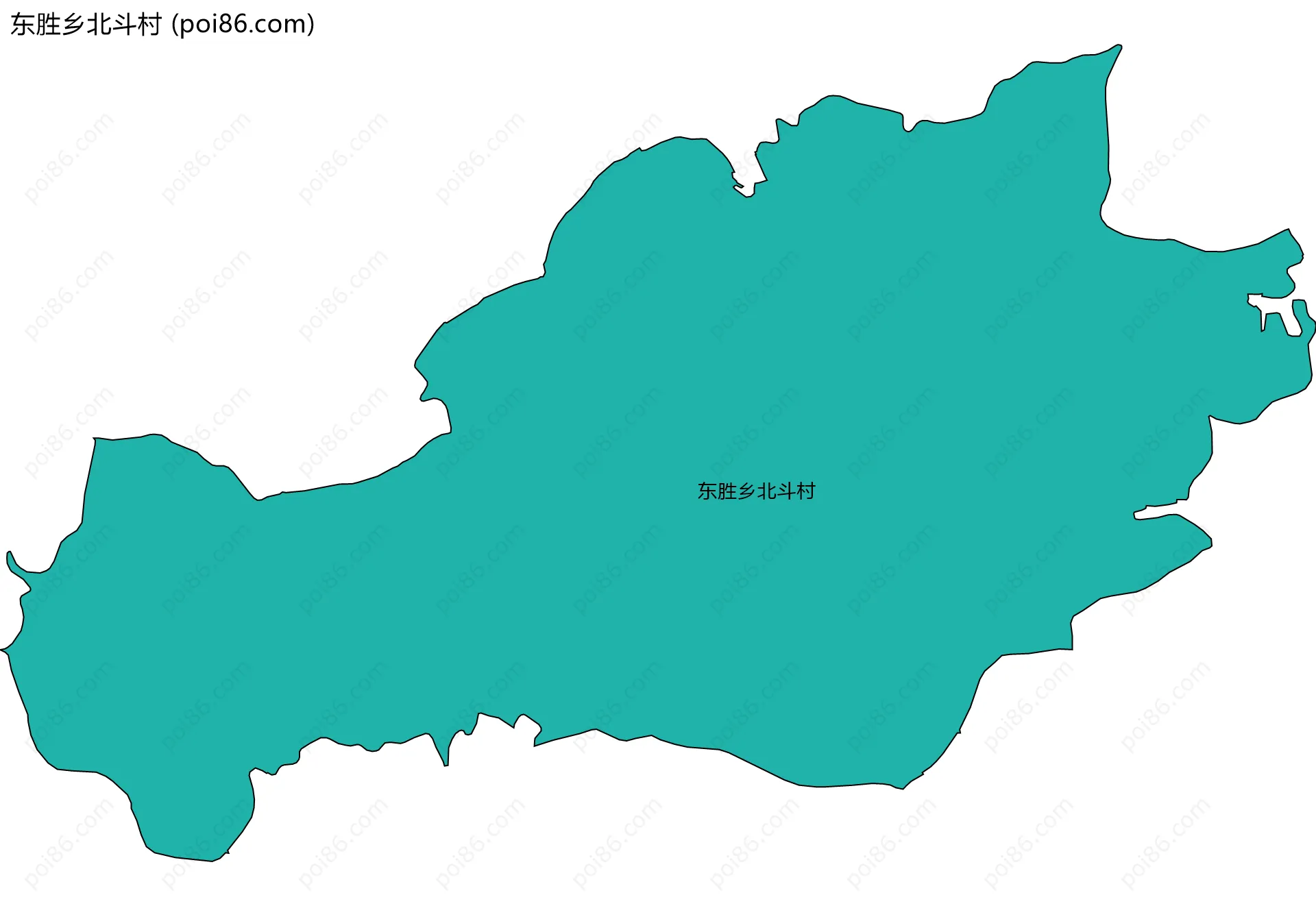 东胜乡北斗村边界地图