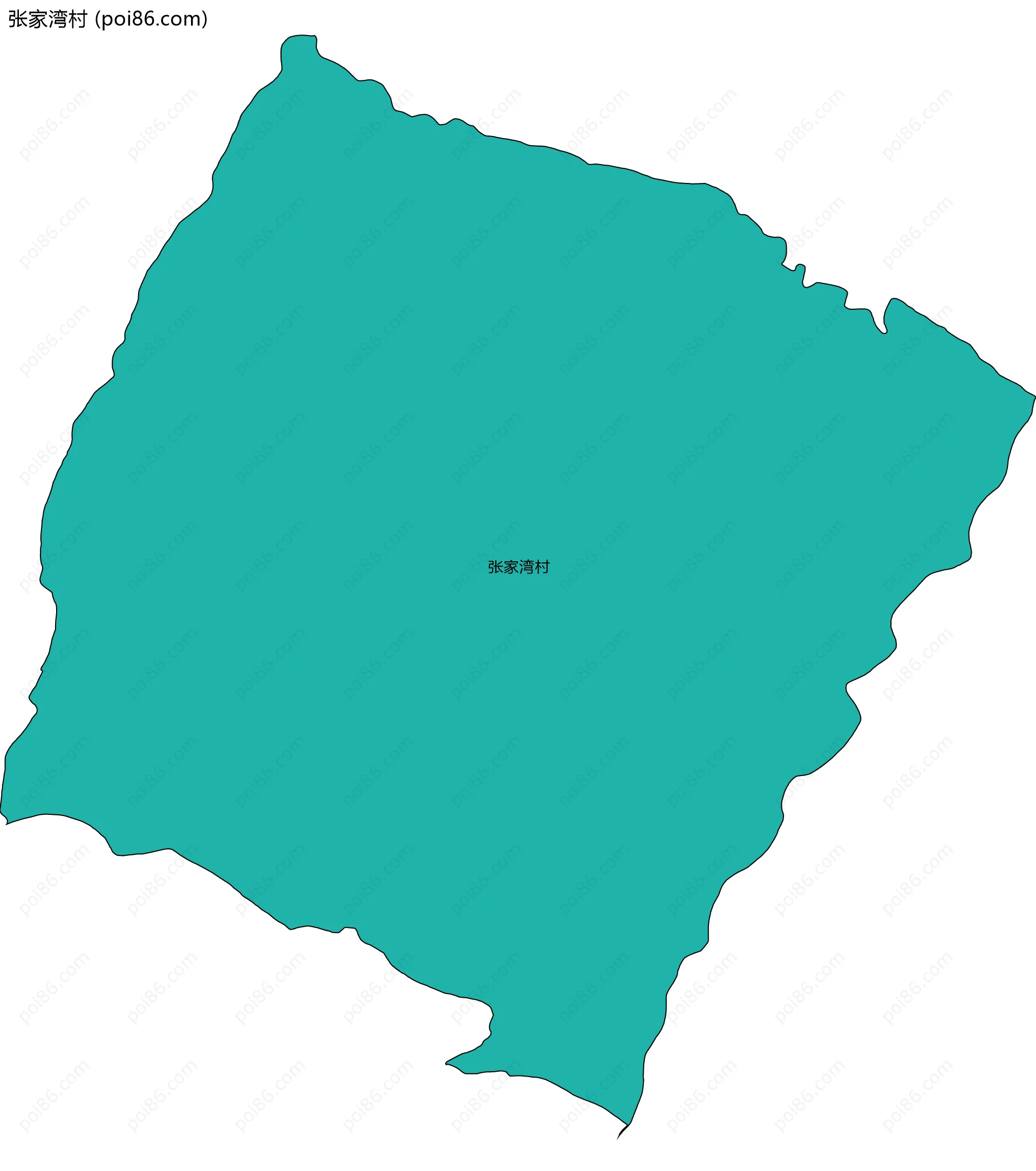 张家湾村边界地图