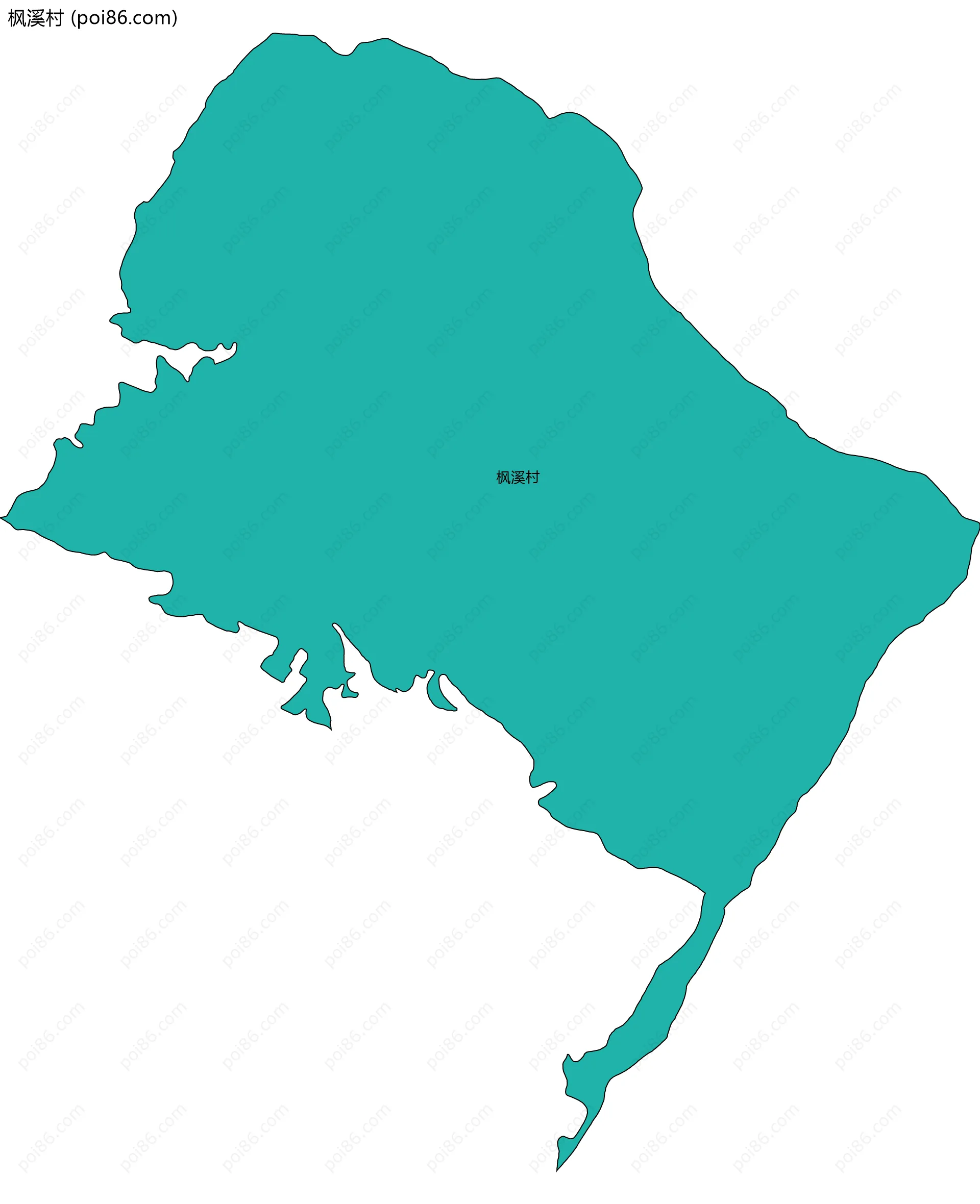 枫溪村边界地图