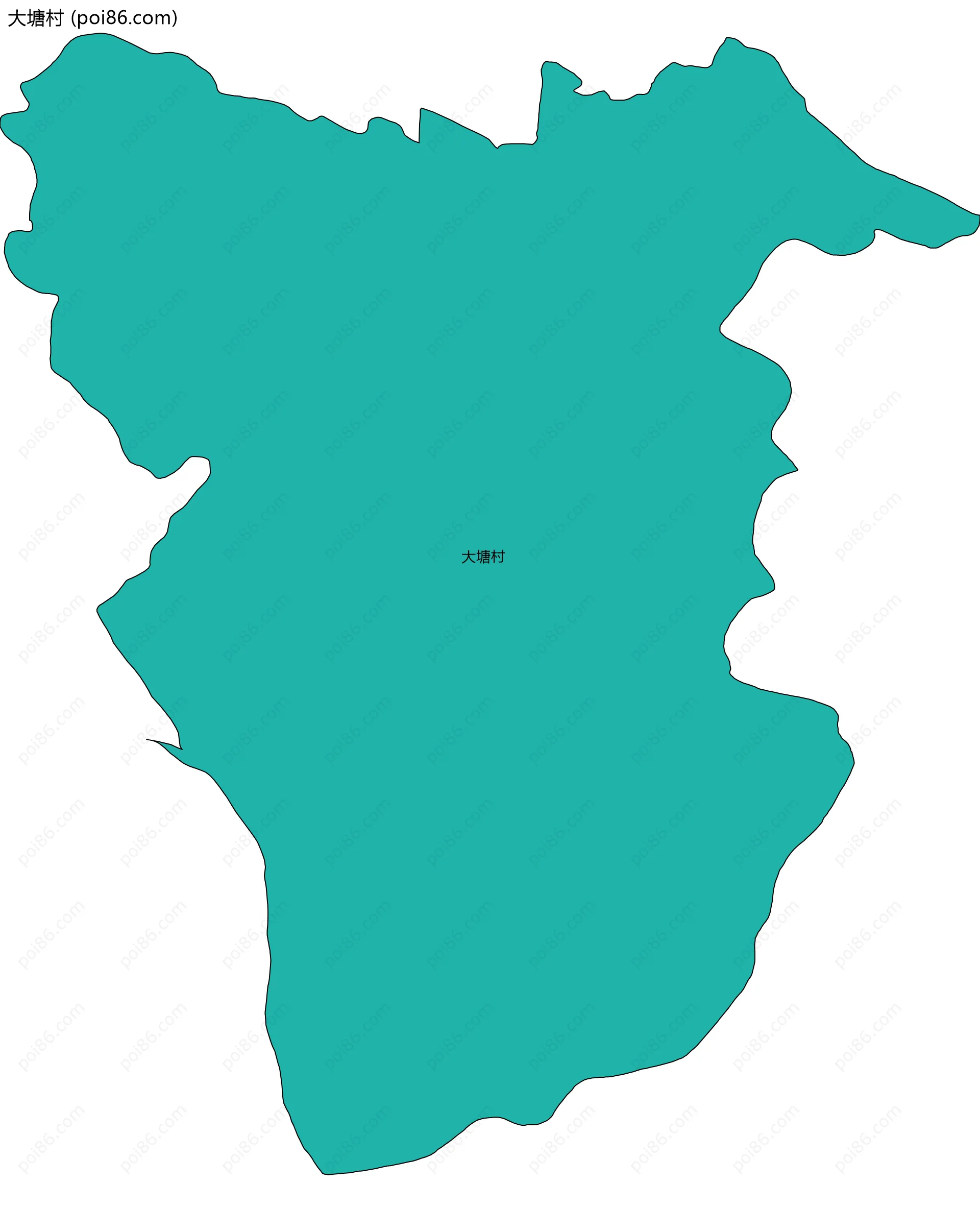 大塘村边界地图