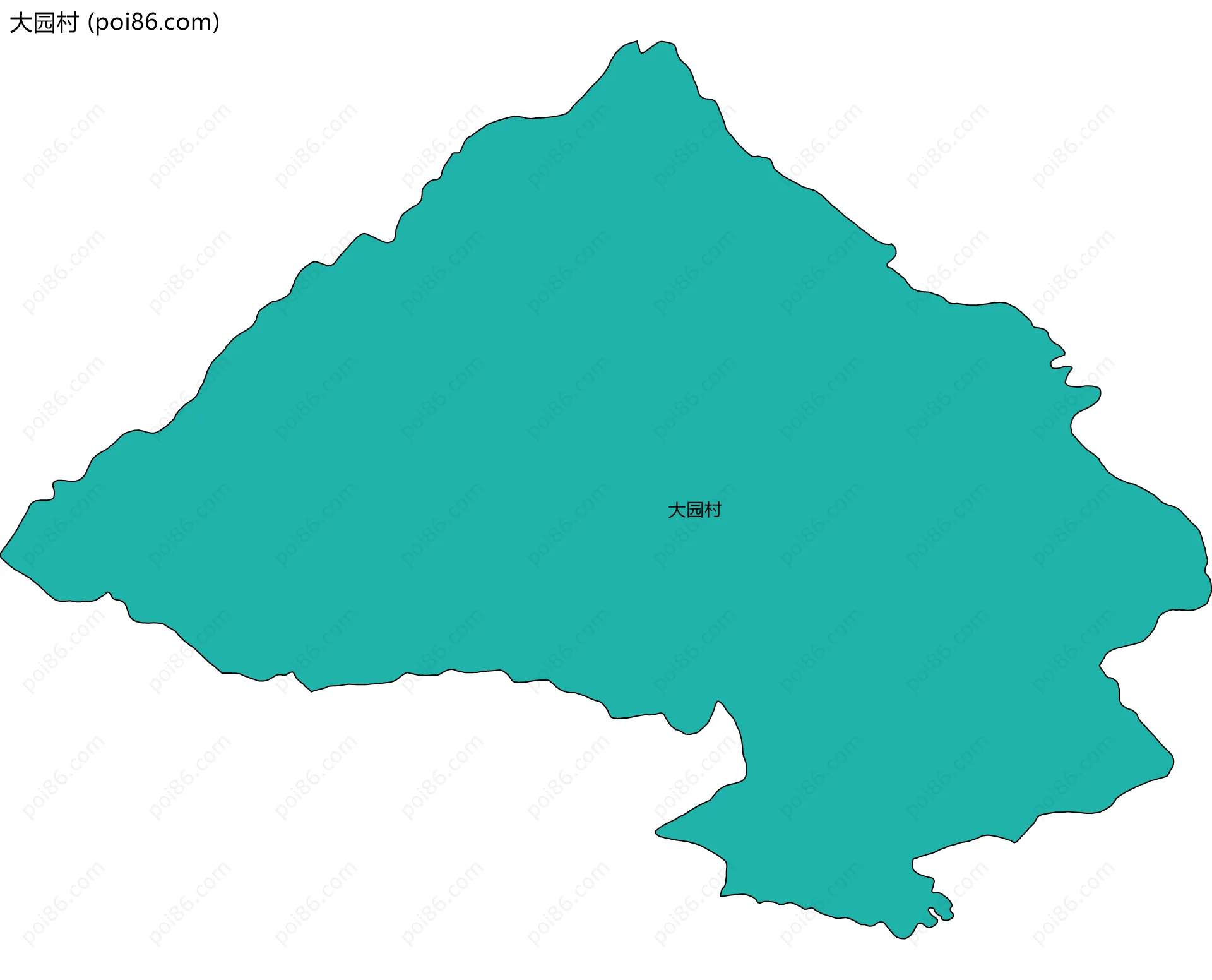 大园村边界地图