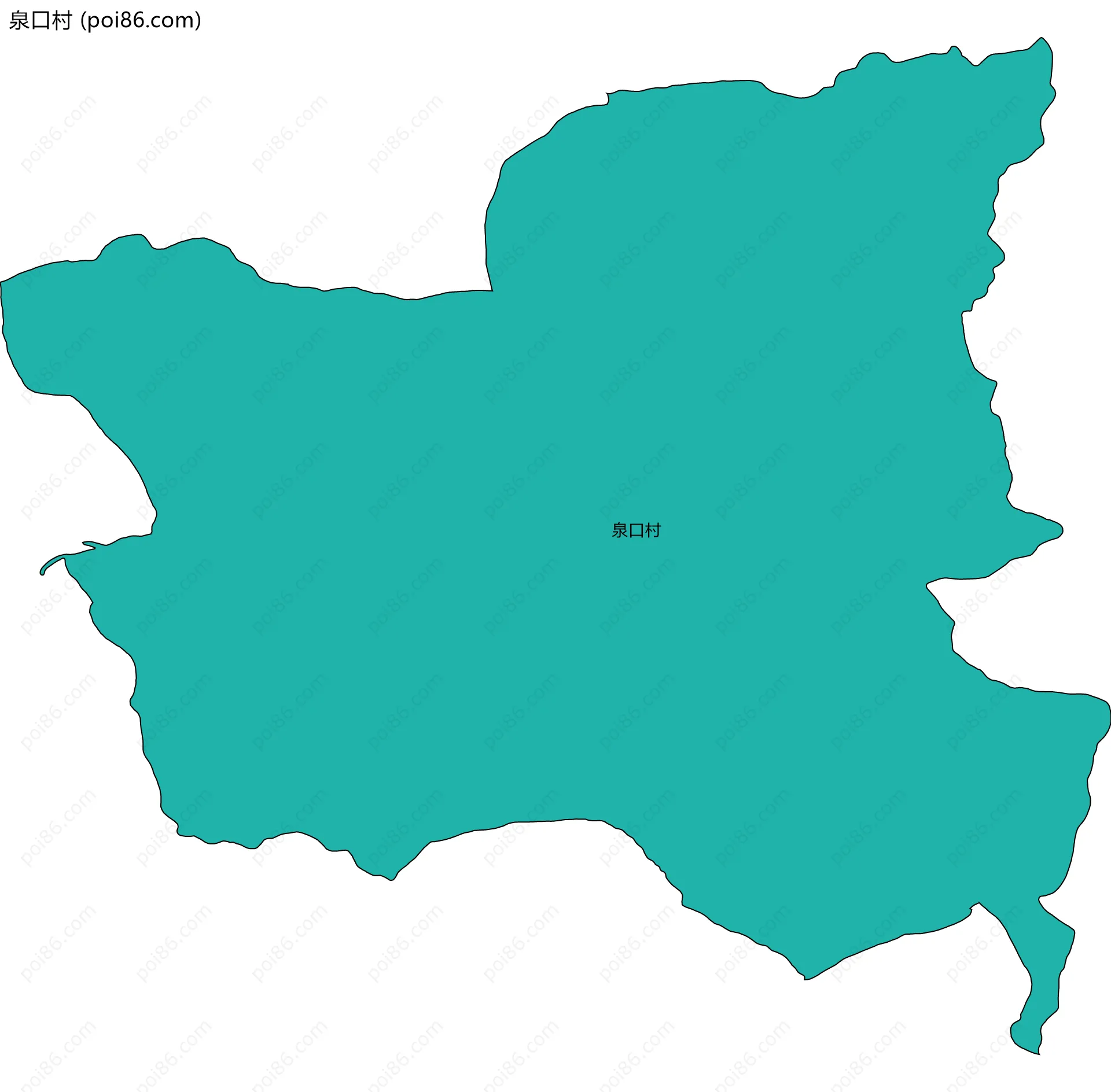 泉口村边界地图