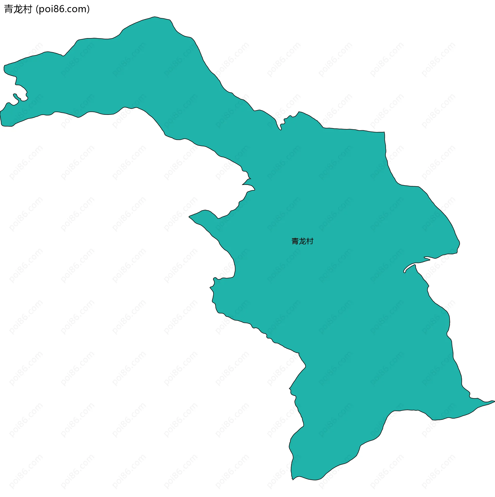 青龙村边界地图