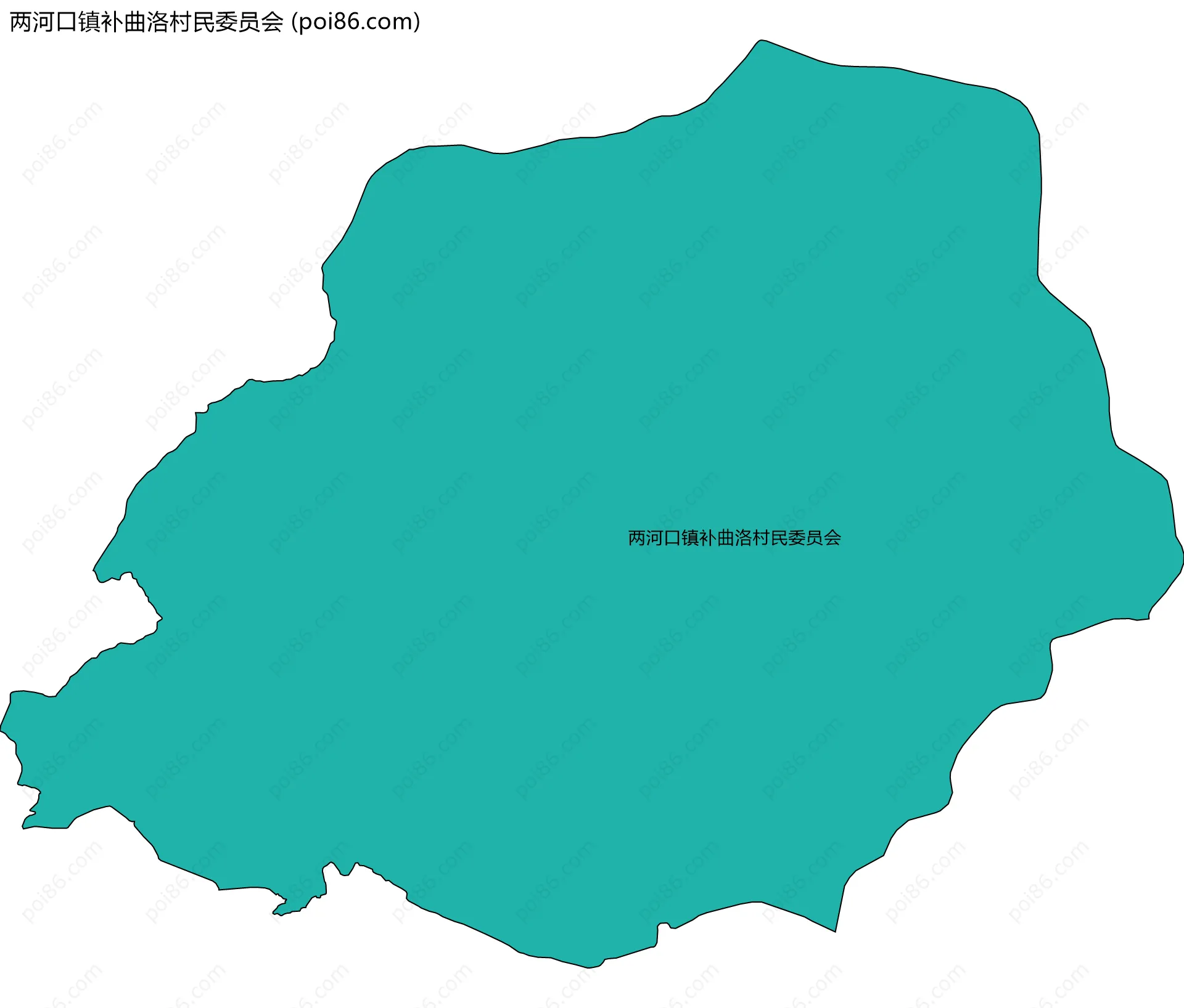 两河口镇补曲洛村民委员会边界地图