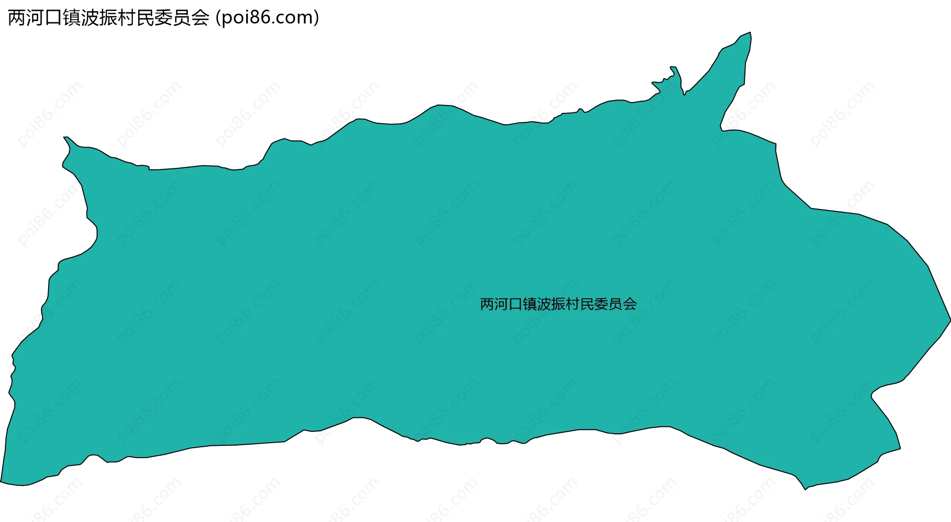 两河口镇波振村民委员会边界地图