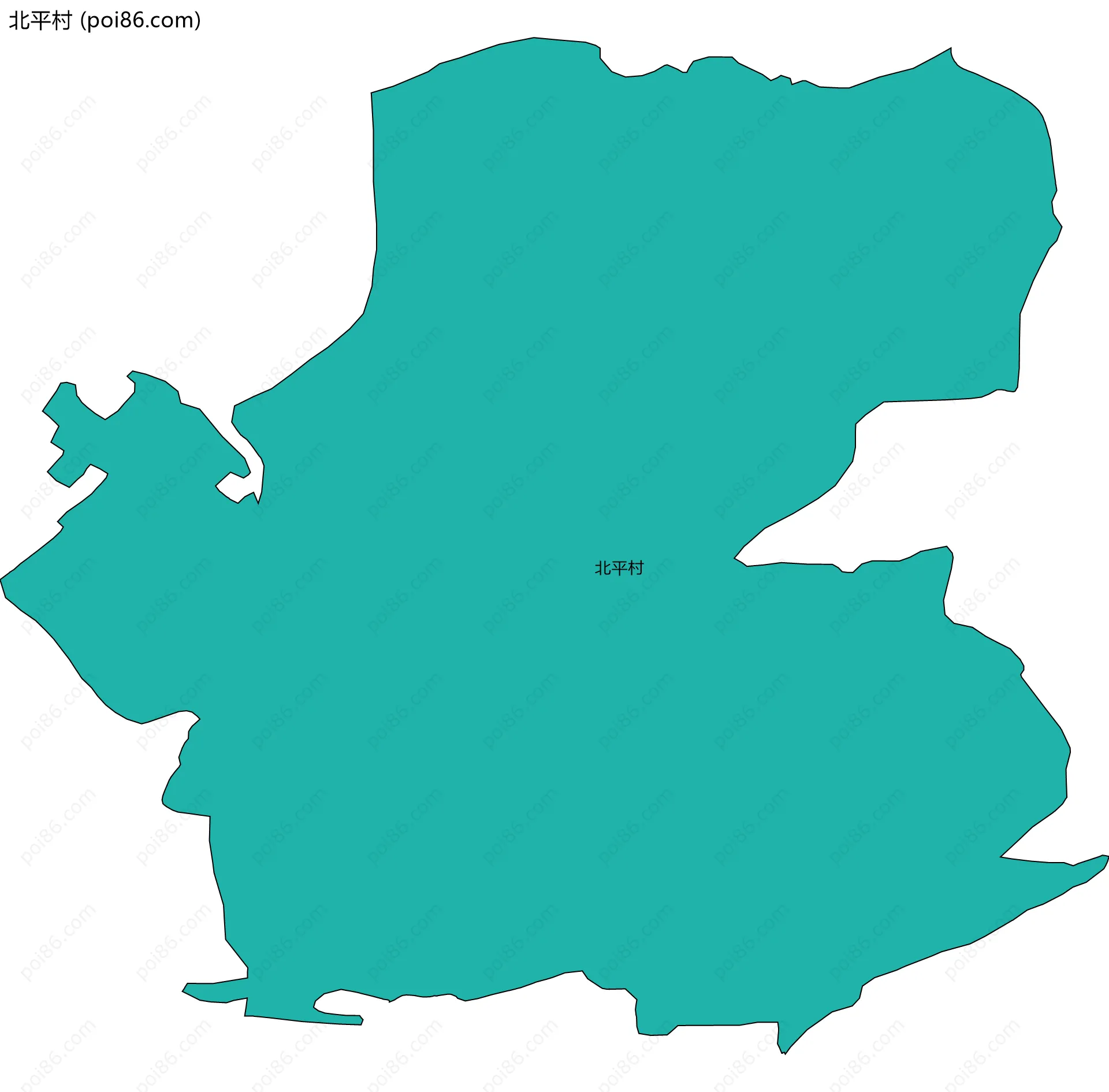 北平村边界地图