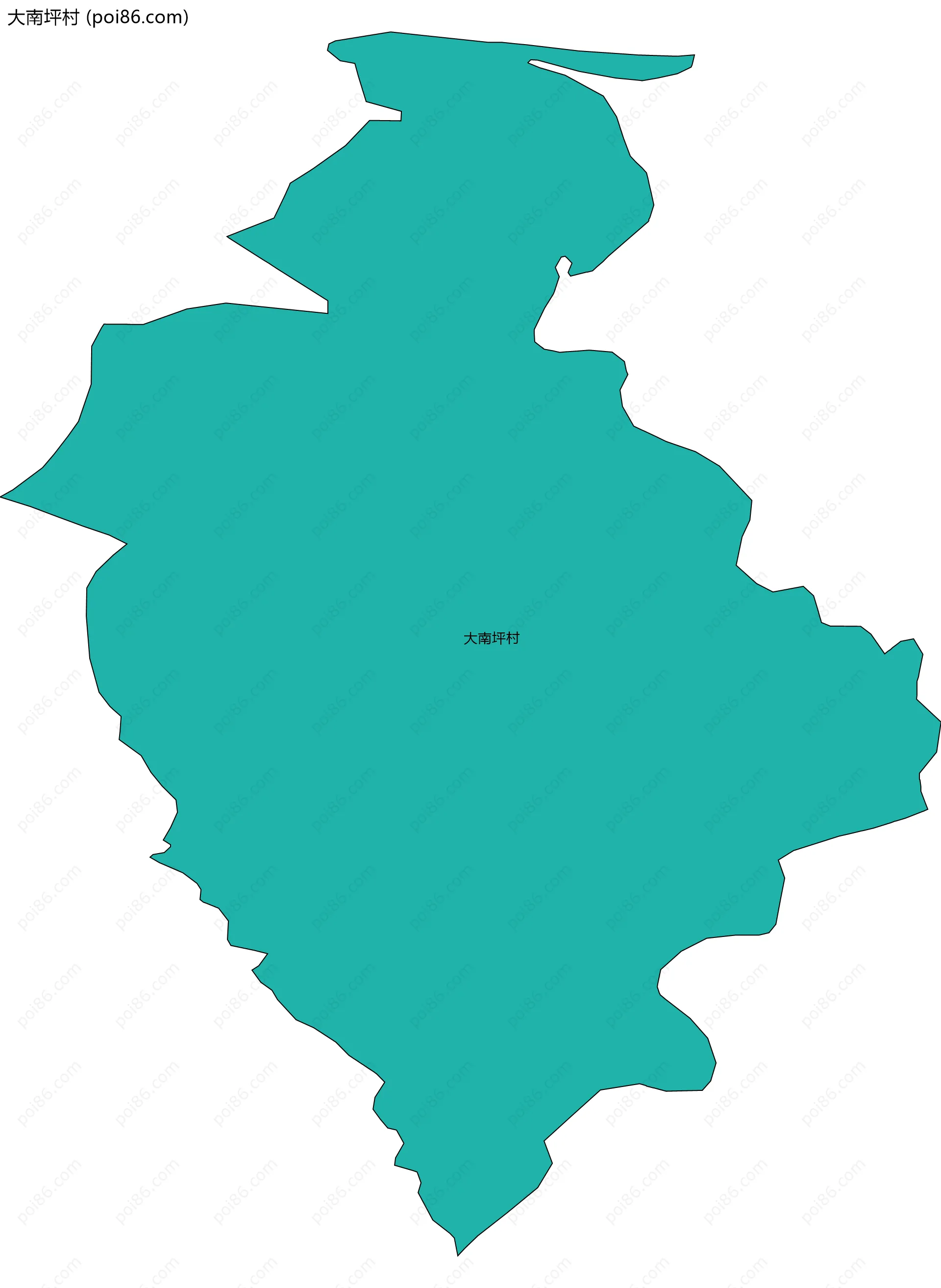 大南坪村边界地图