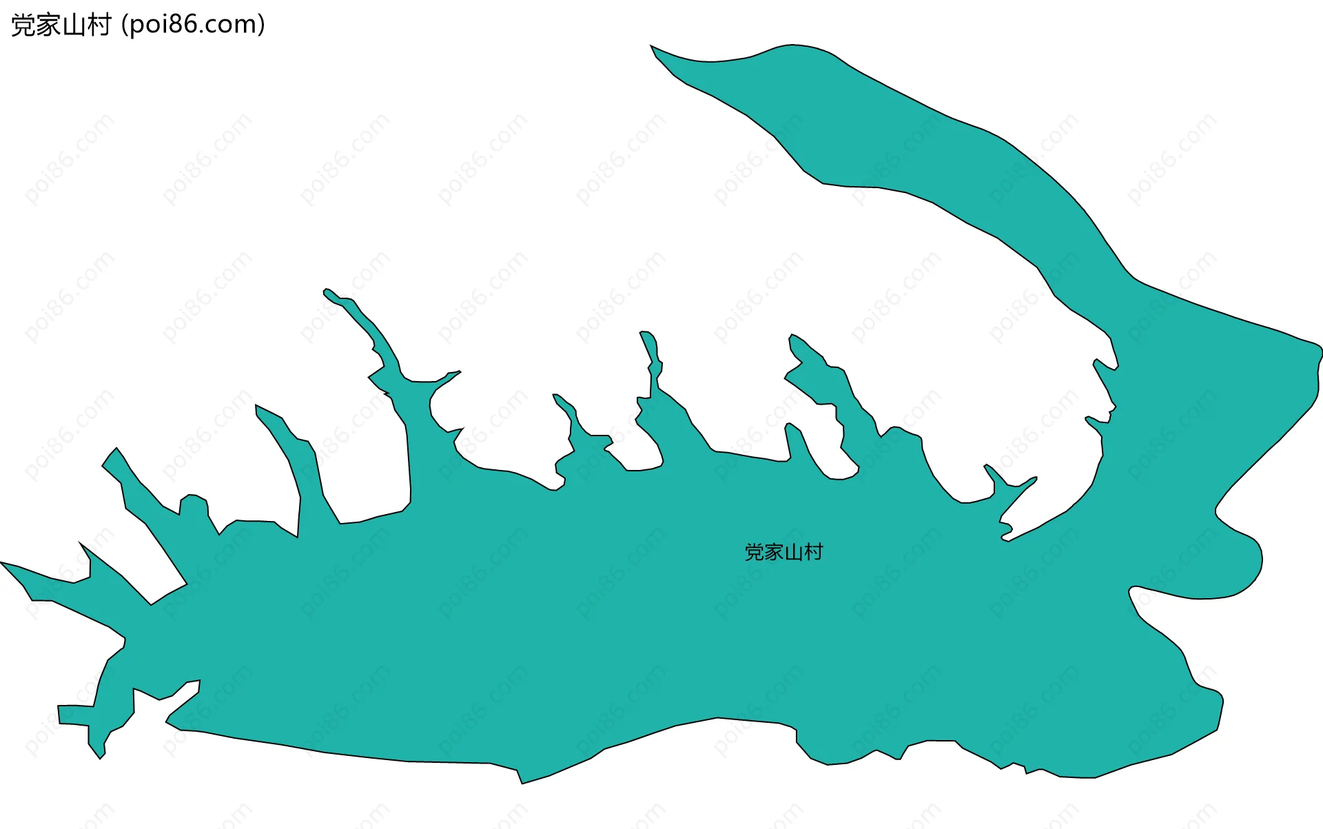 党家山村边界地图