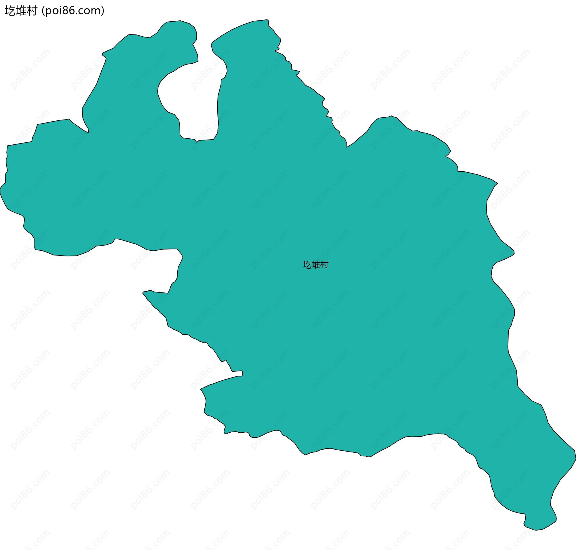 圪堆村边界地图