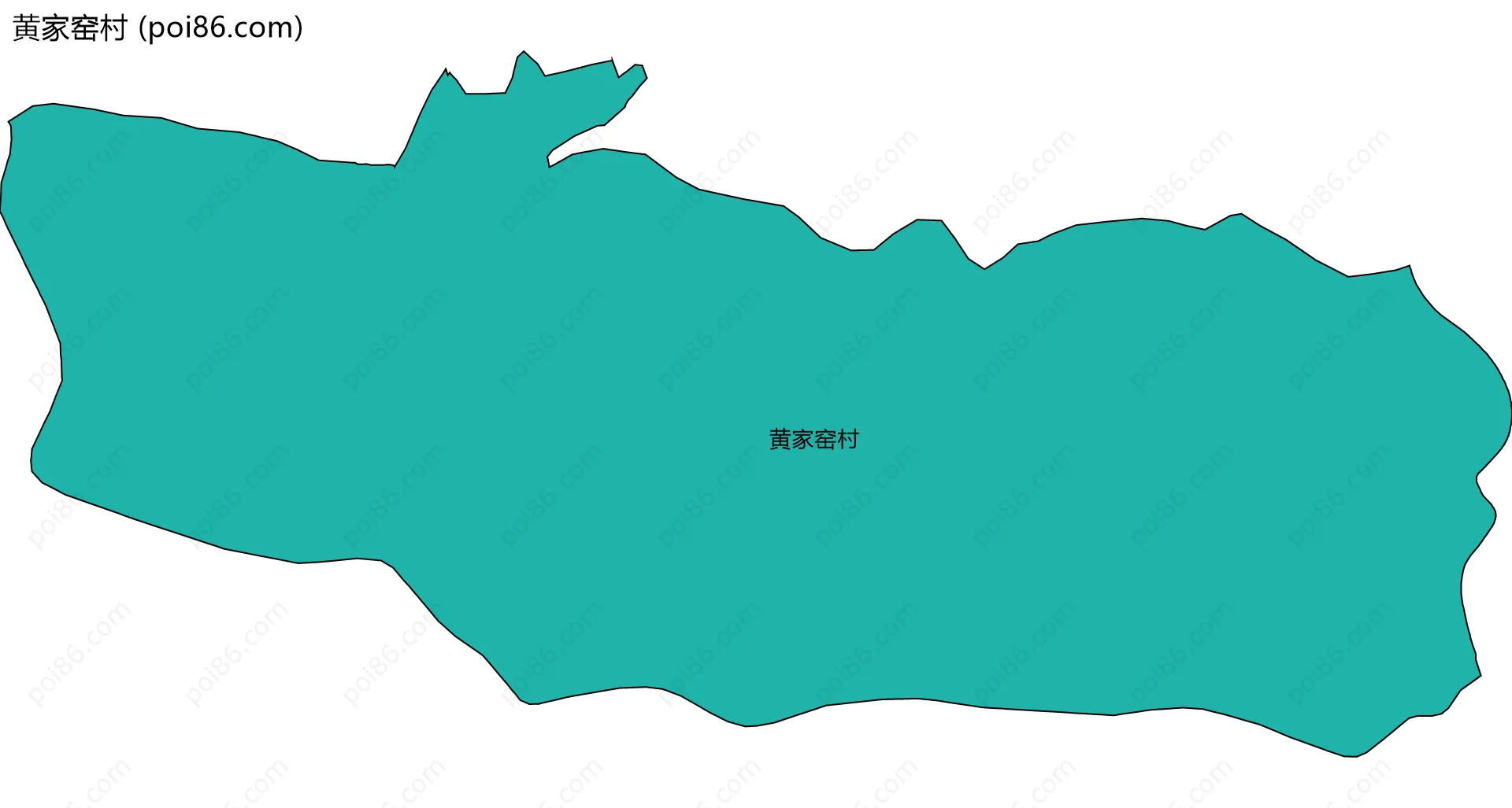 黄家窑村边界地图