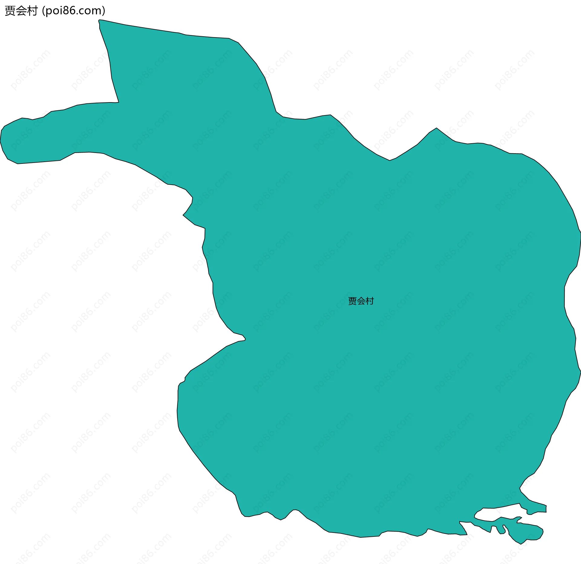 贾会村边界地图