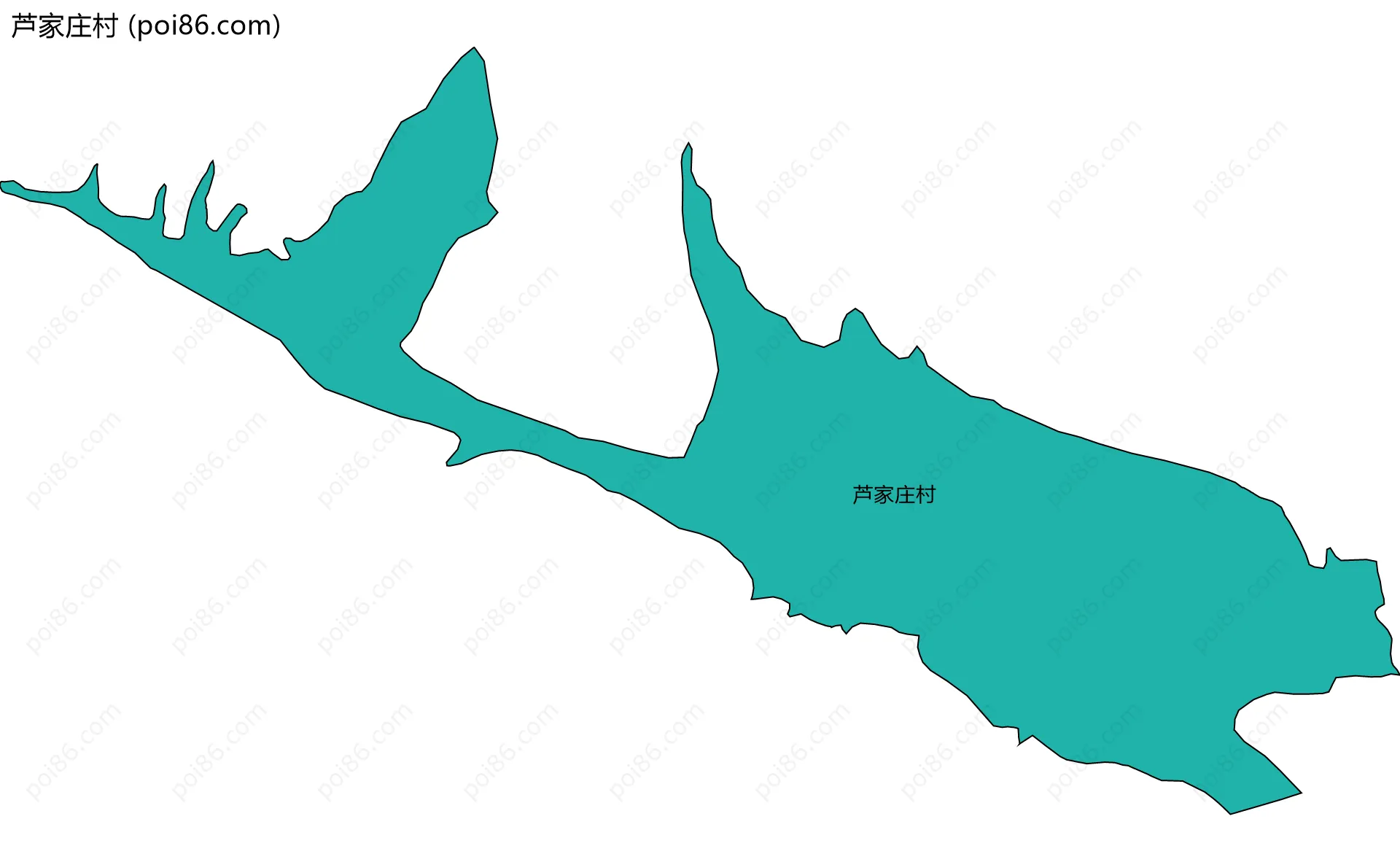 芦家庄村边界地图