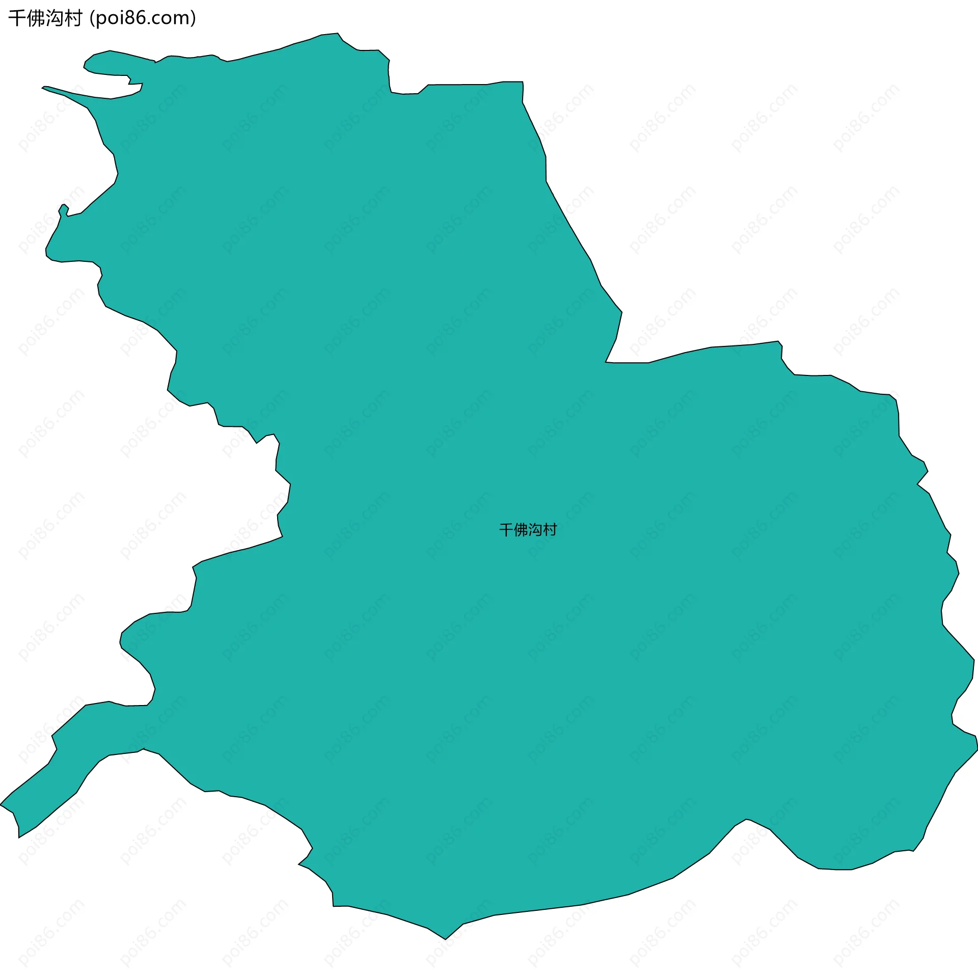 千佛沟村边界地图