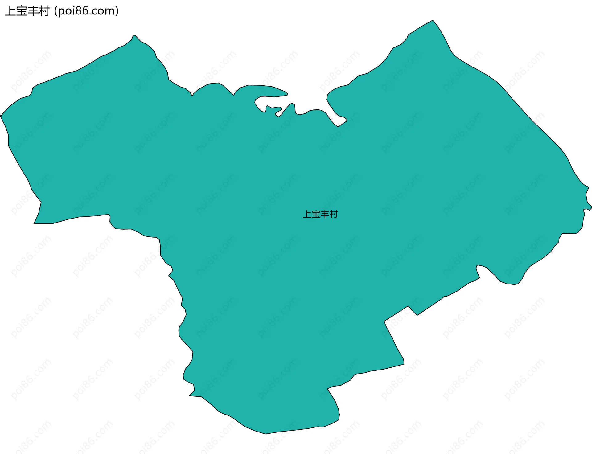 上宝丰村边界地图