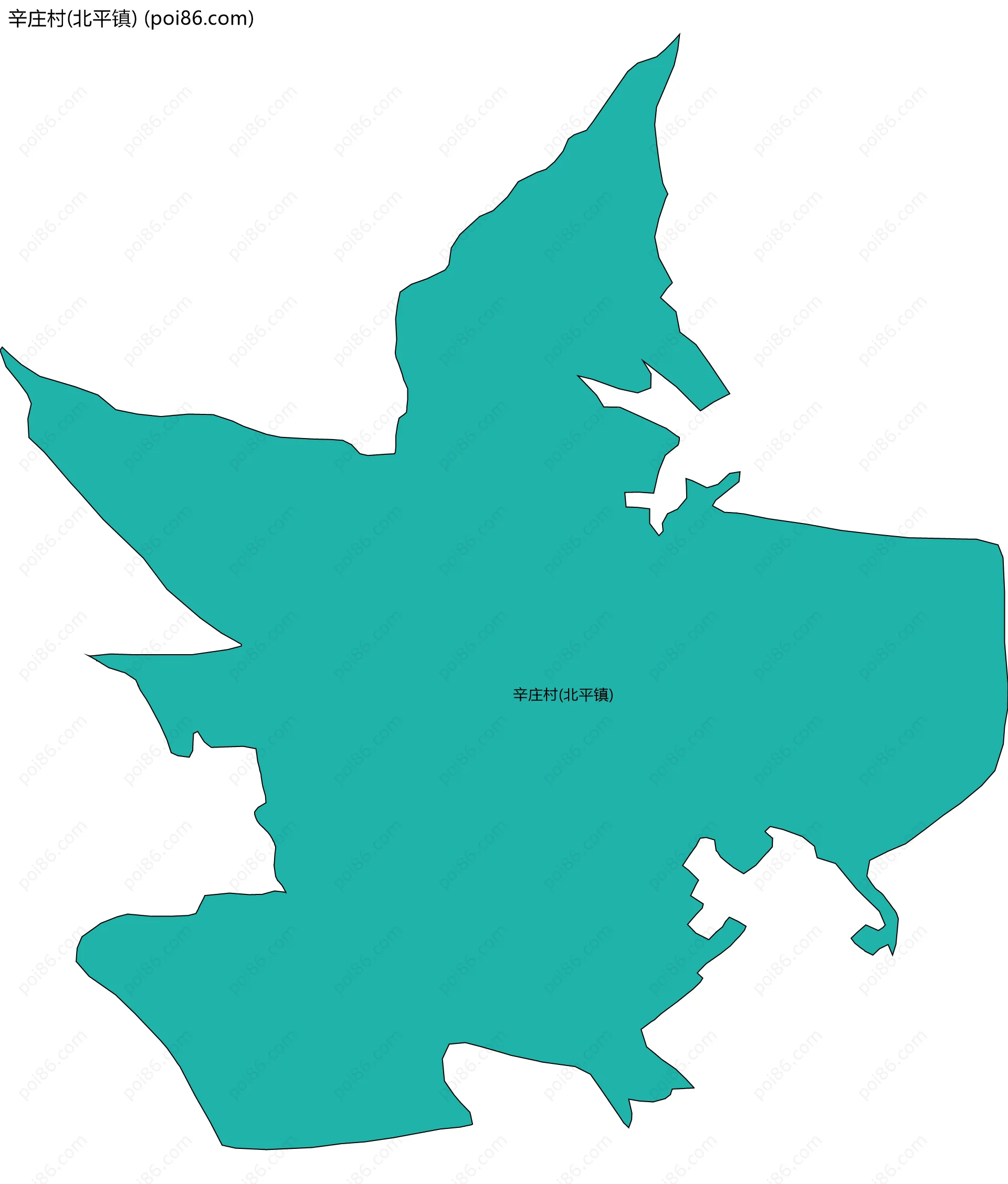 辛庄村(北平镇)边界地图