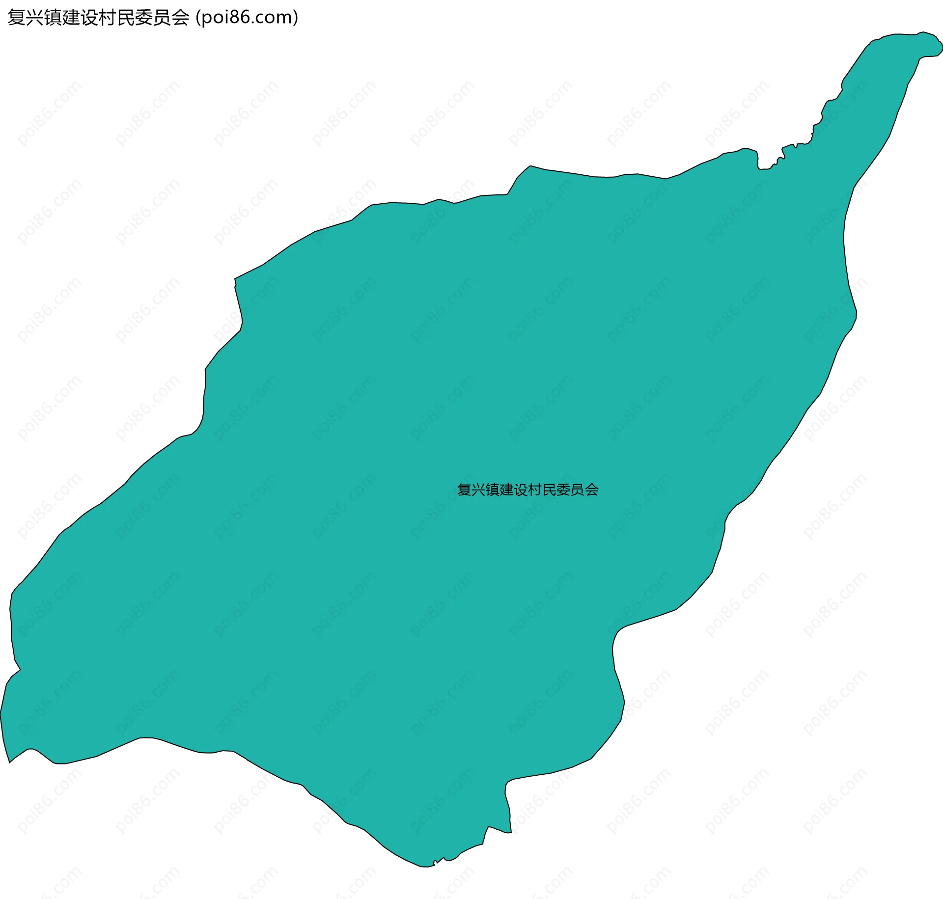 复兴镇建设村民委员会边界地图