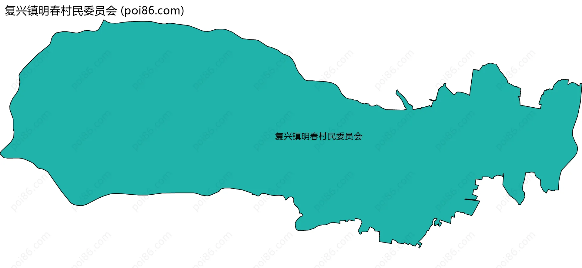 复兴镇明春村民委员会边界地图