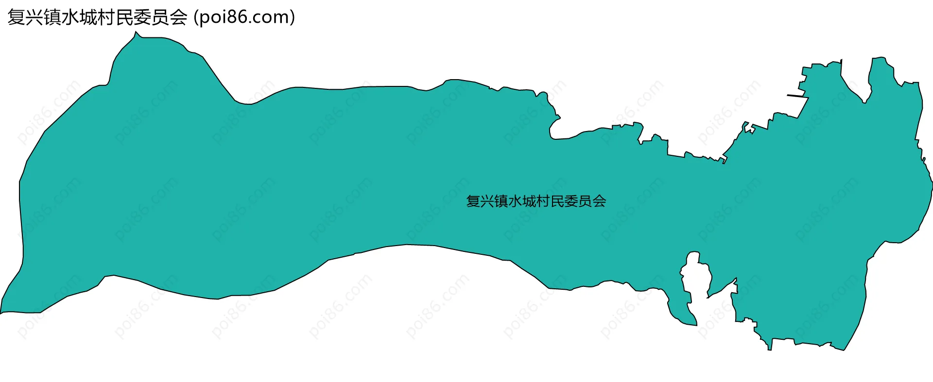 复兴镇水城村民委员会边界地图