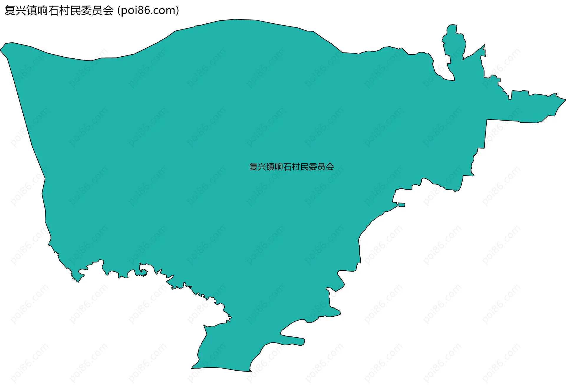 复兴镇响石村民委员会边界地图