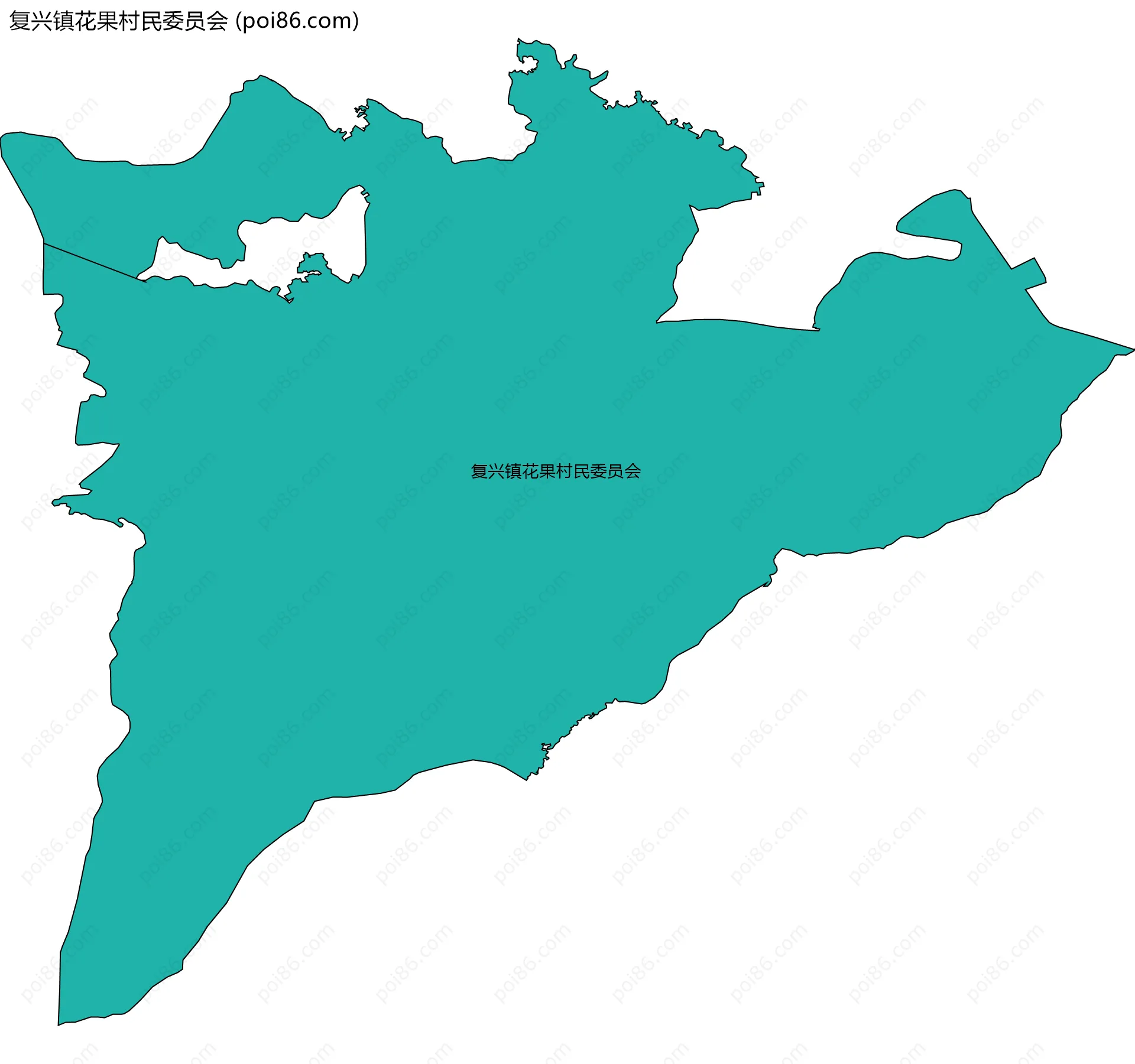 复兴镇花果村民委员会边界地图