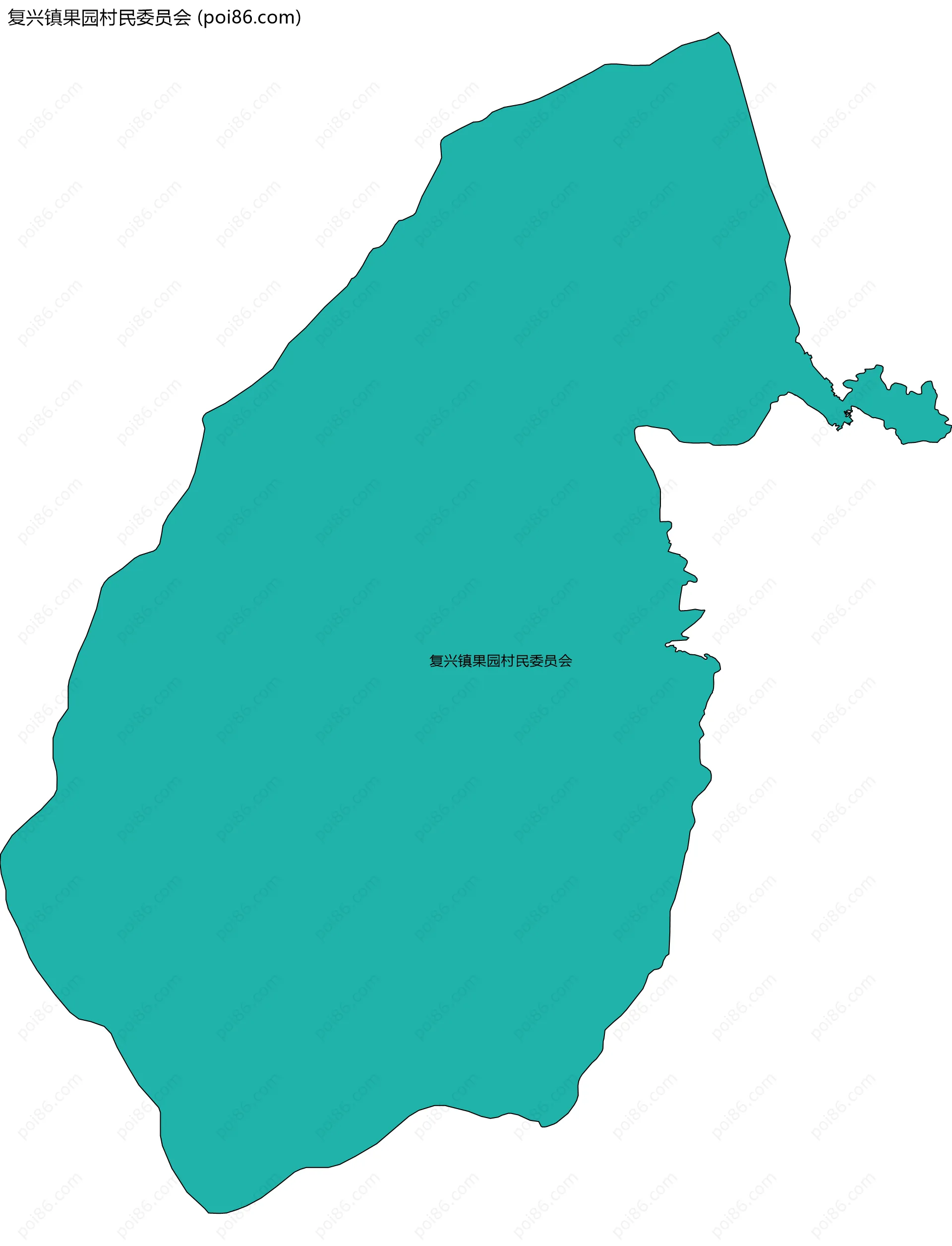 复兴镇果园村民委员会边界地图