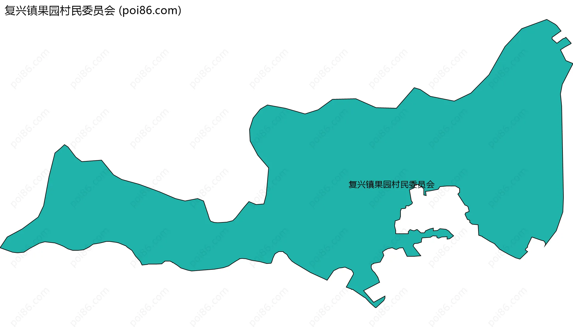 复兴镇果园村民委员会边界地图