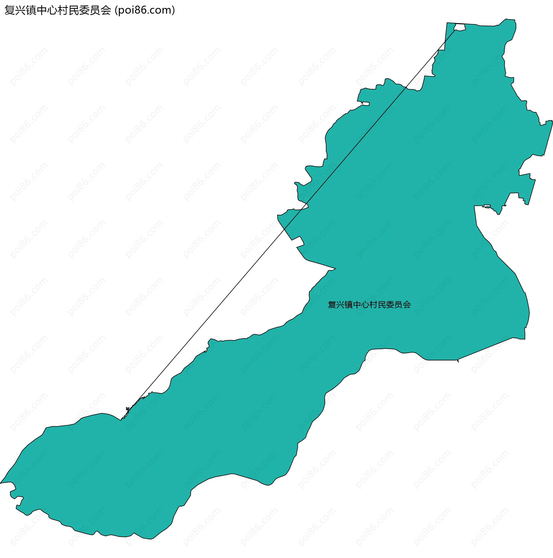 复兴镇中心村民委员会边界地图