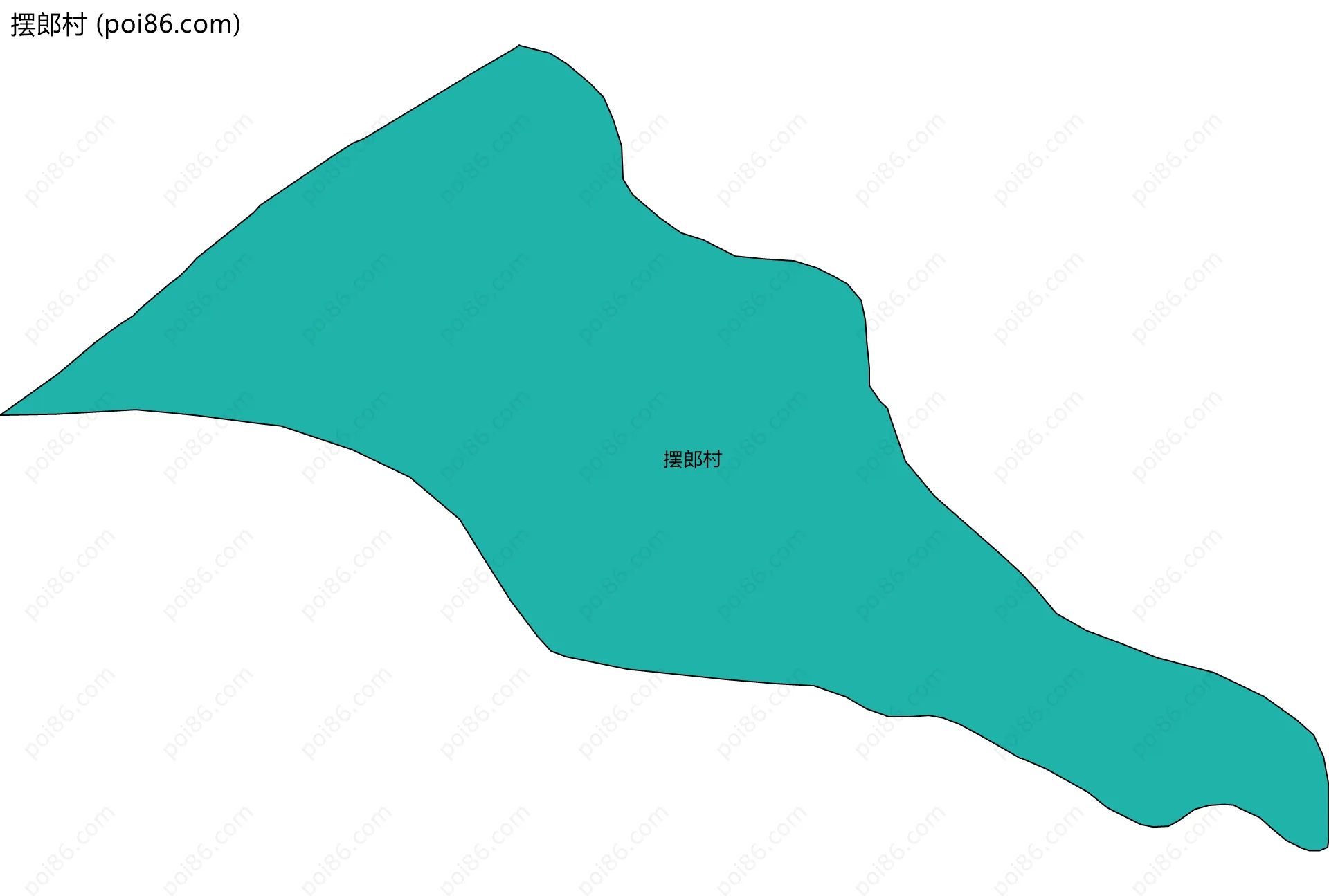 摆郎村边界地图