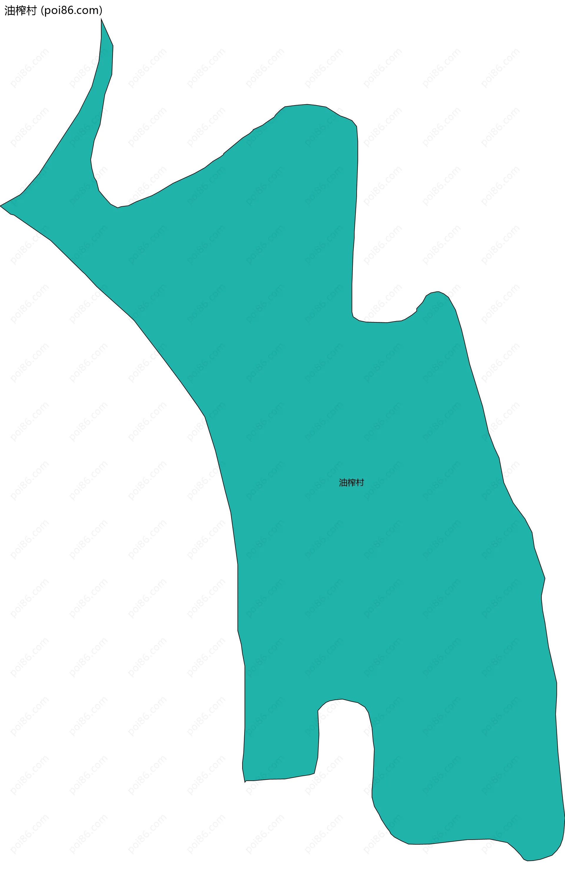 油榨村边界地图