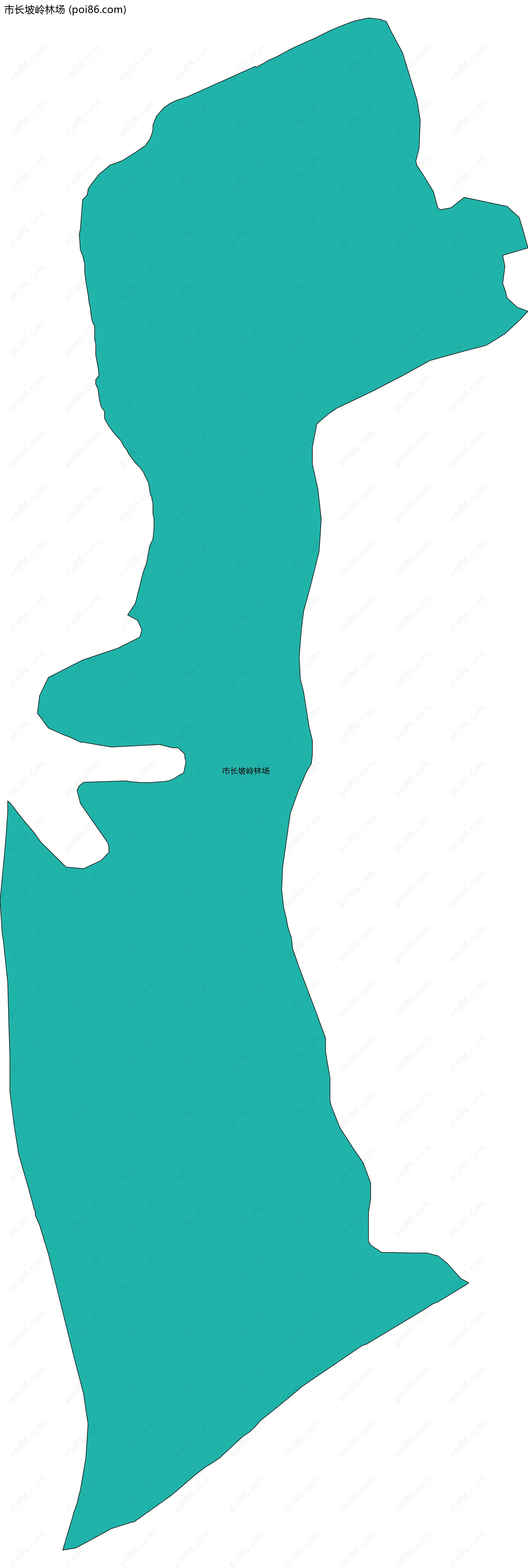 市长坡岭林场边界地图