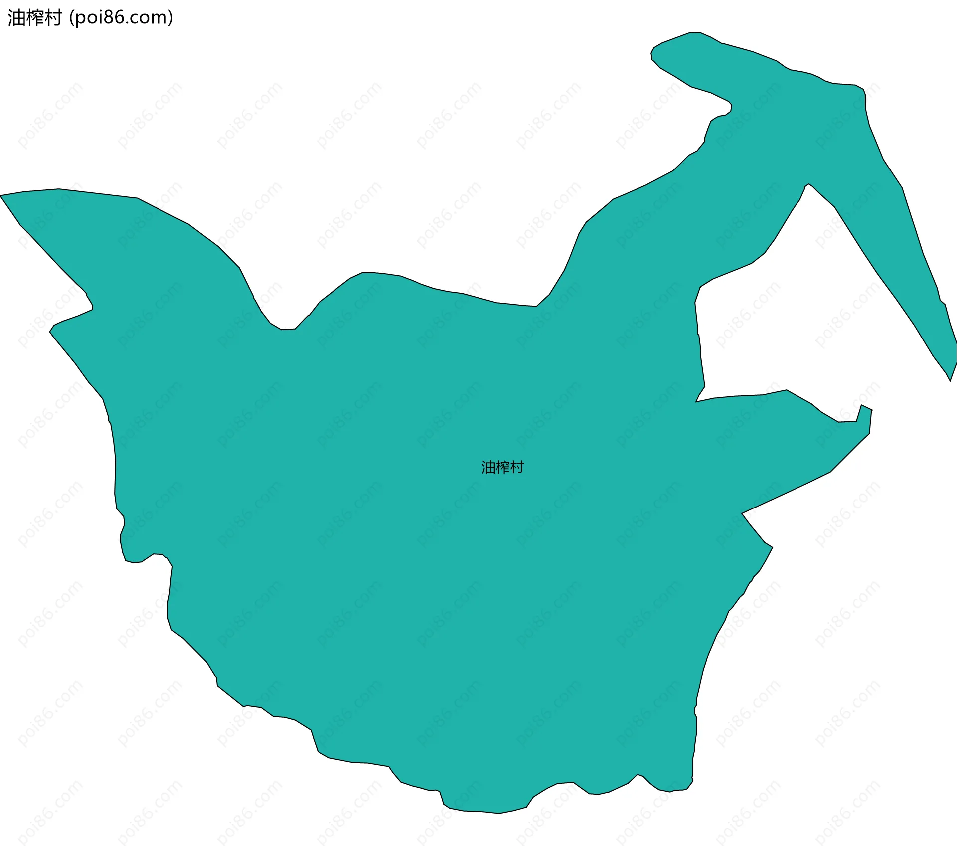 油榨村边界地图