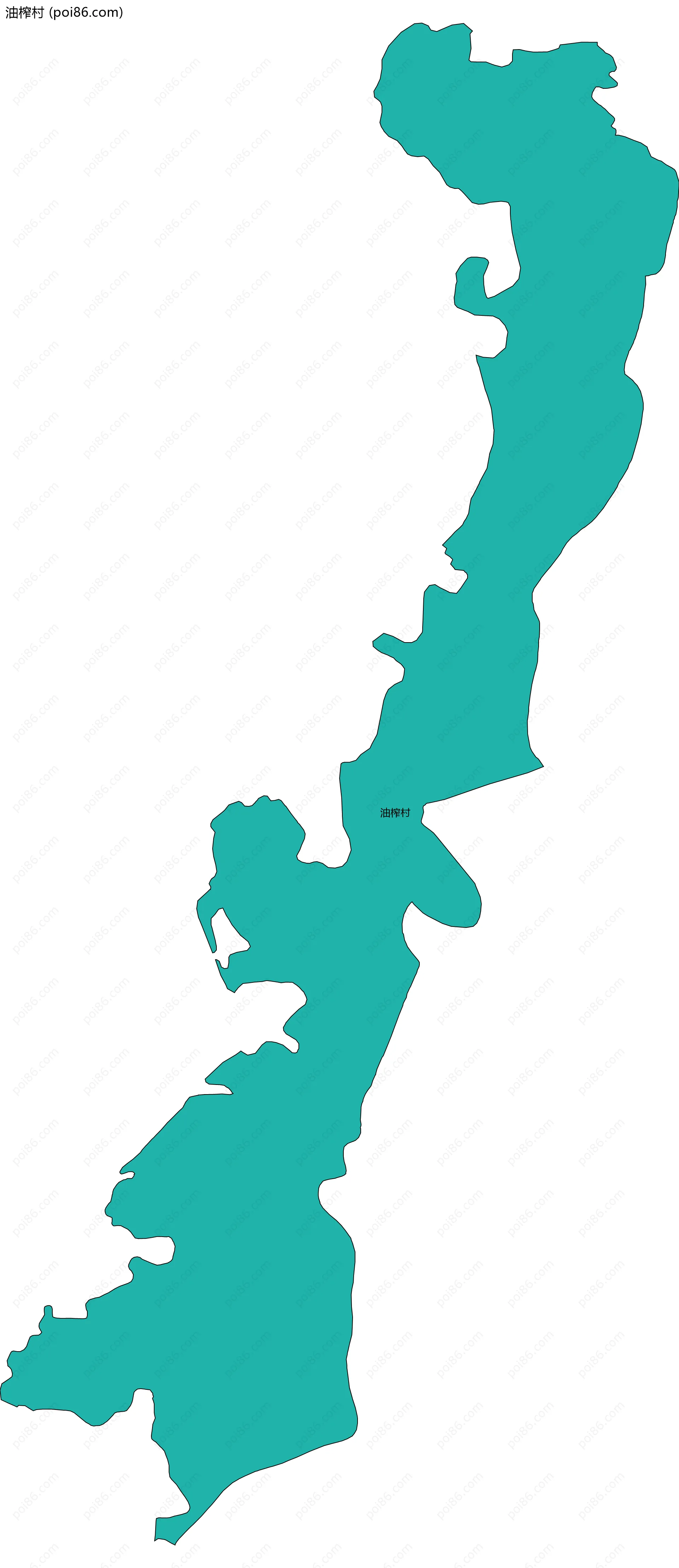 油榨村边界地图