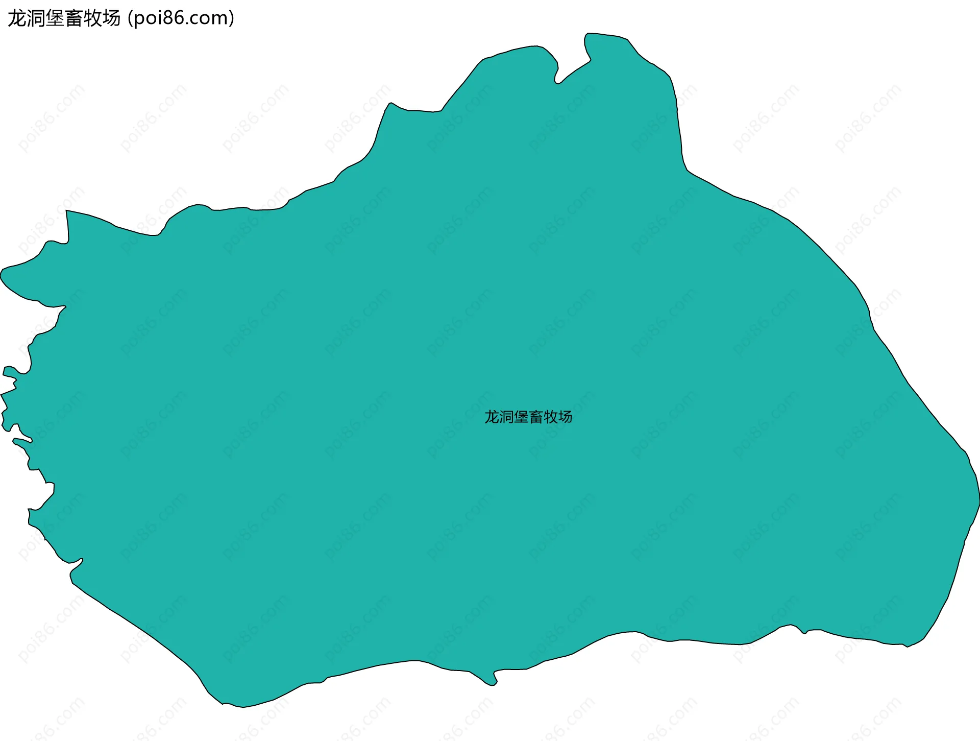 龙洞堡畜牧场边界地图
