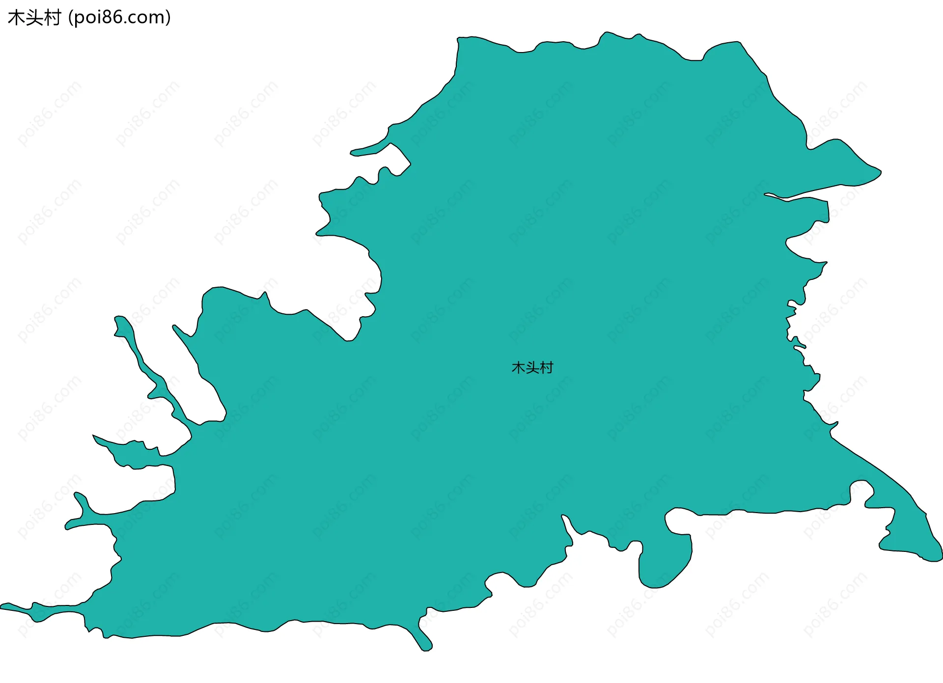 木头村边界地图
