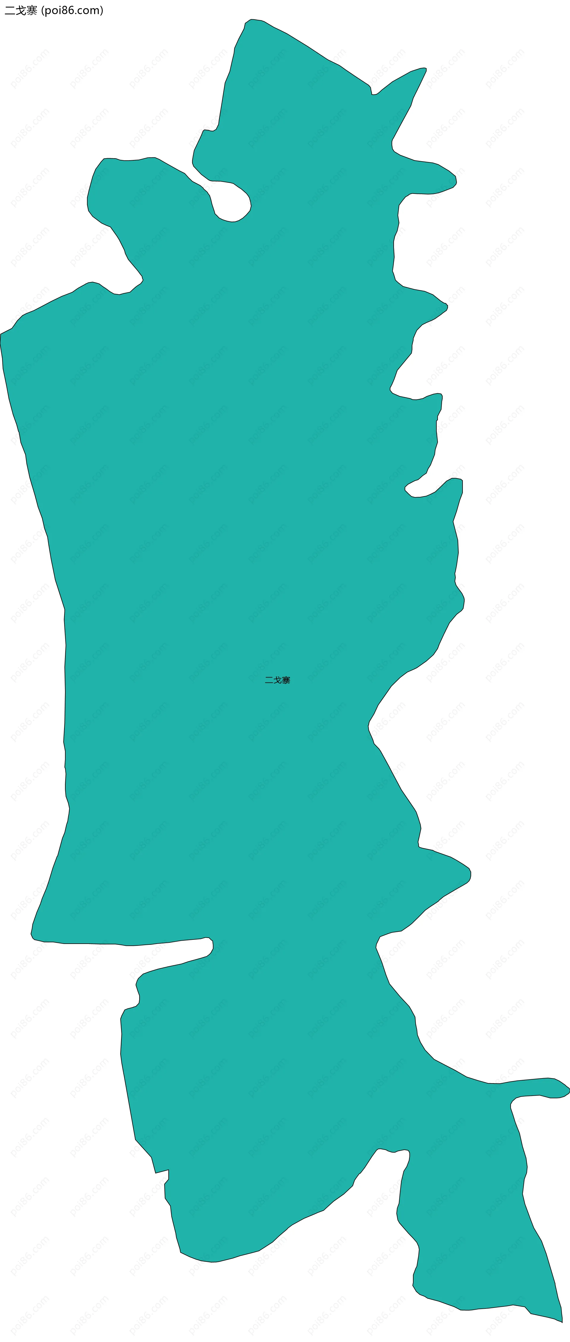 二戈寨边界地图