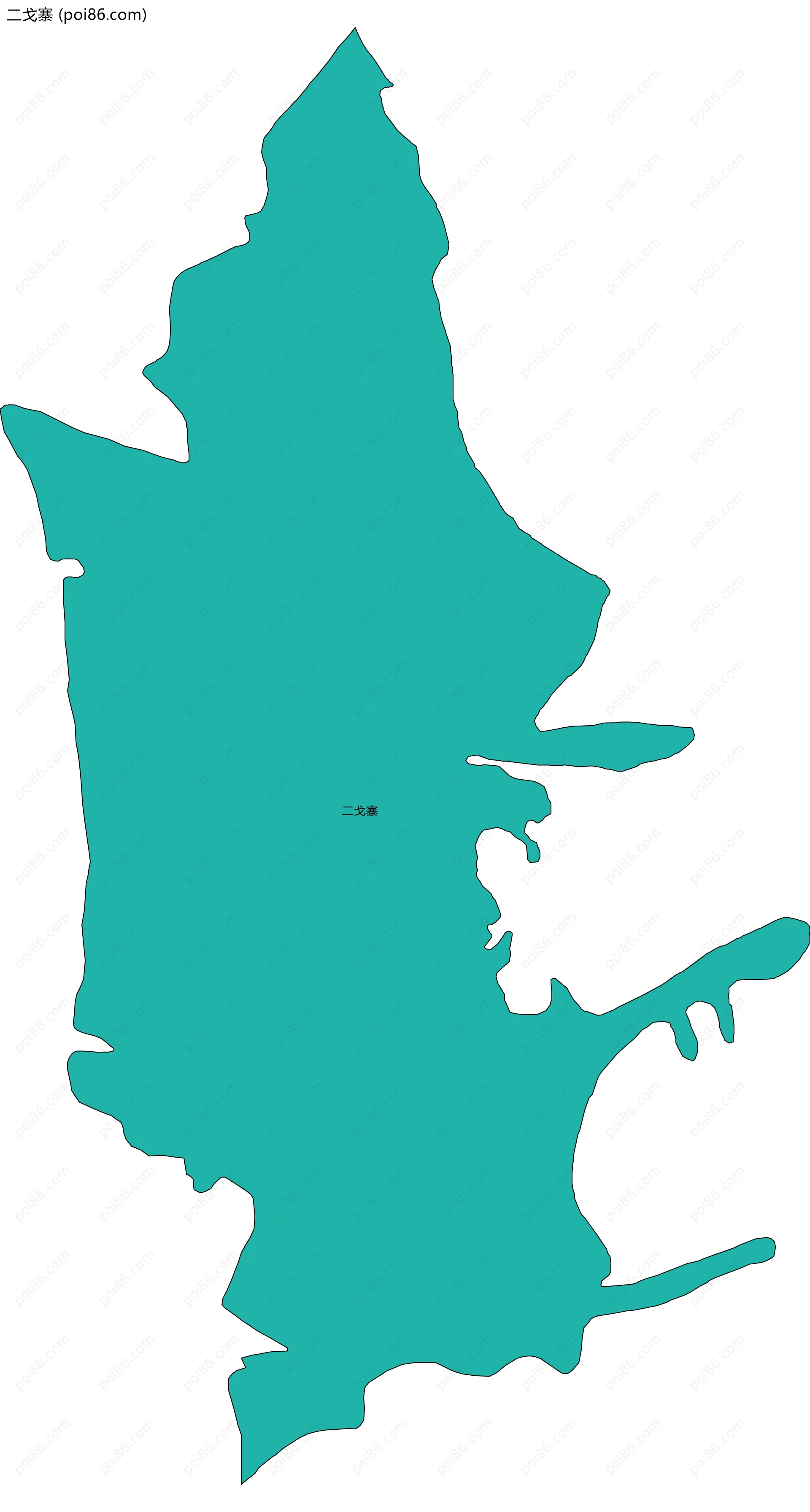 二戈寨边界地图