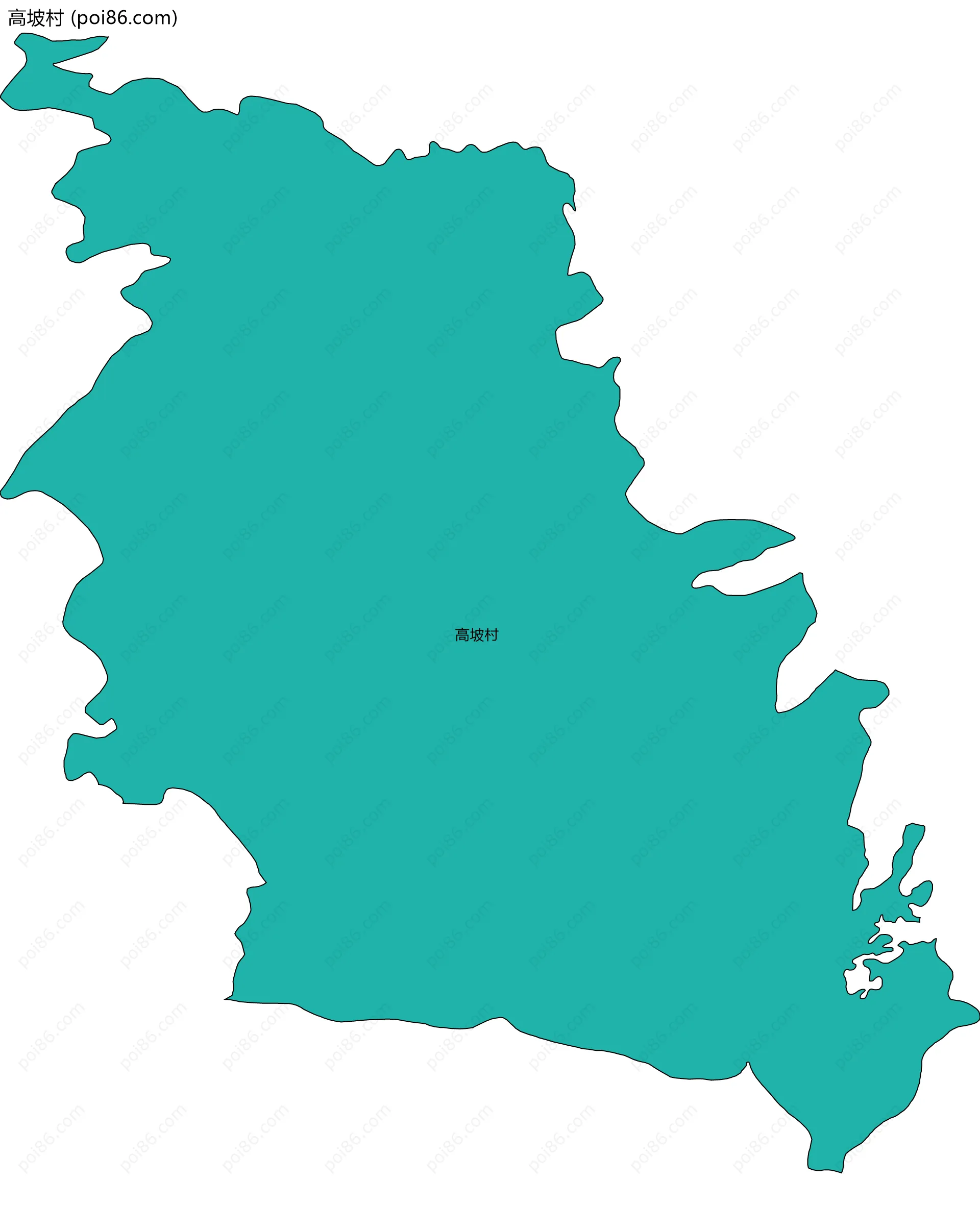 高坡村边界地图