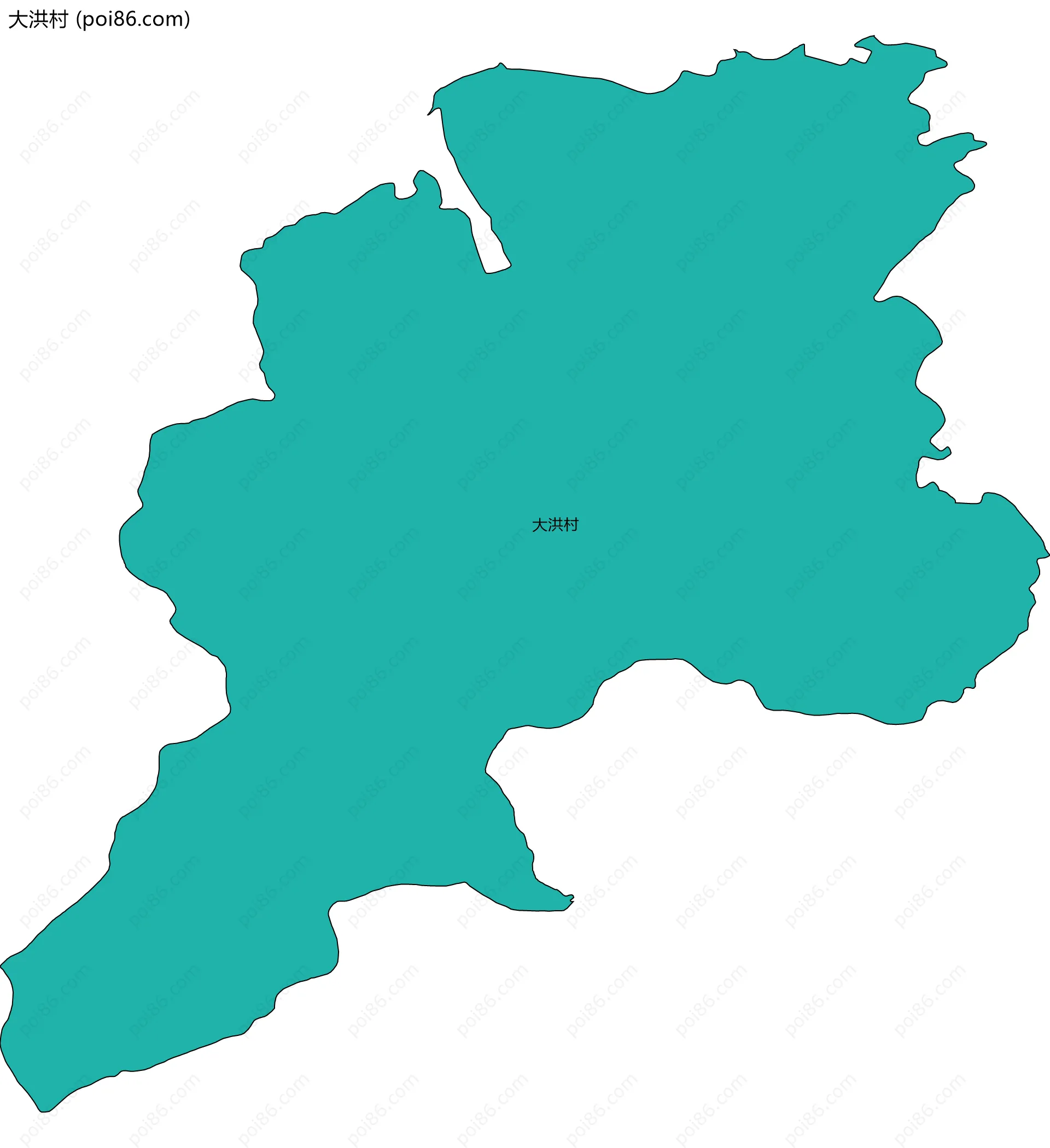 大洪村边界地图