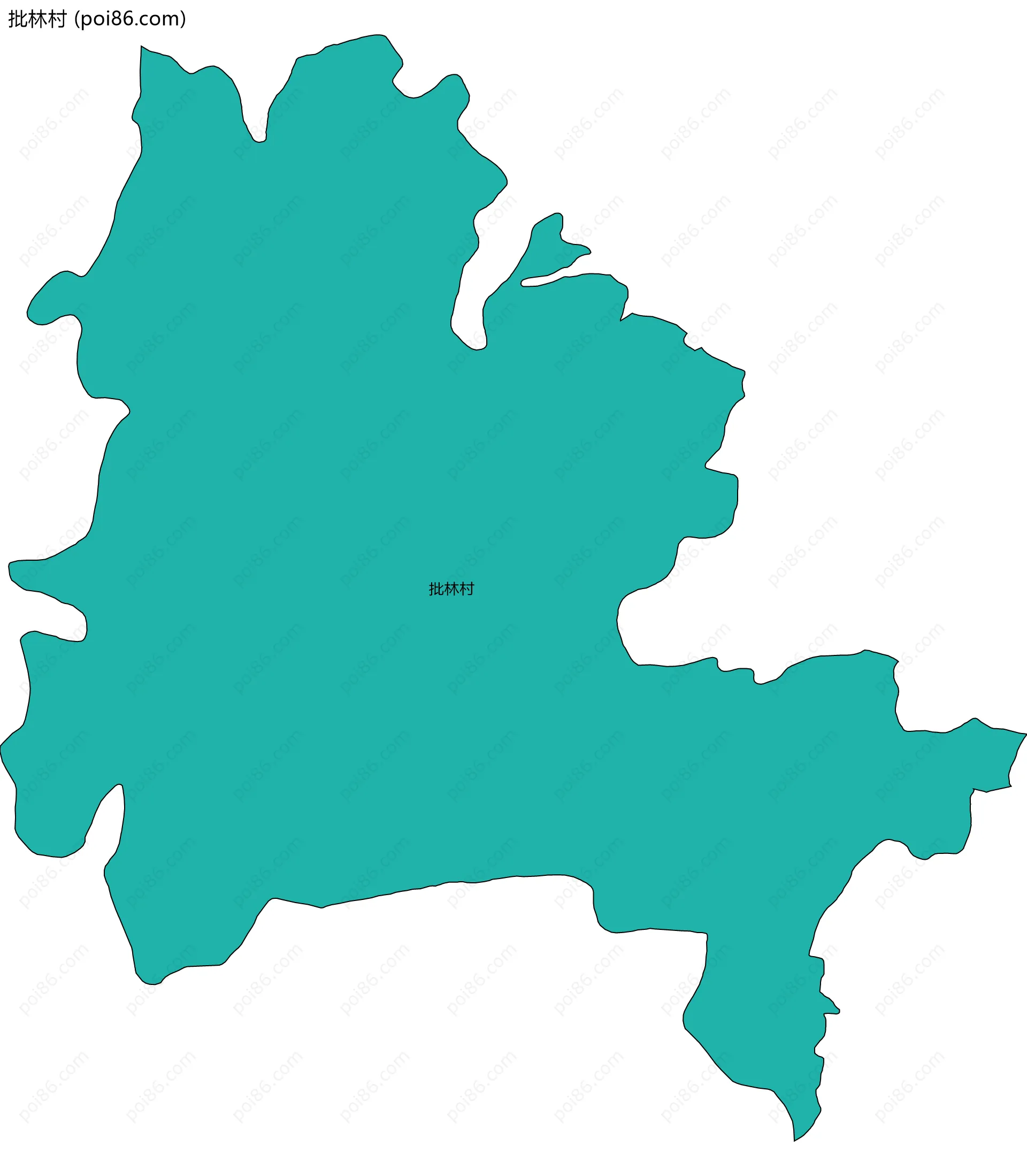 批林村边界地图