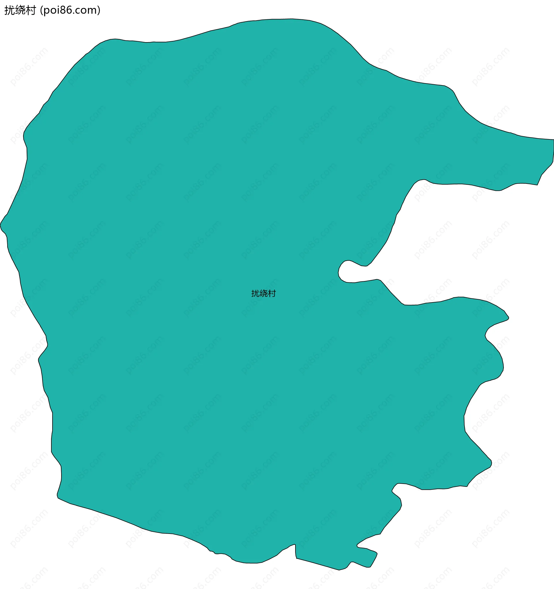 扰绕村边界地图