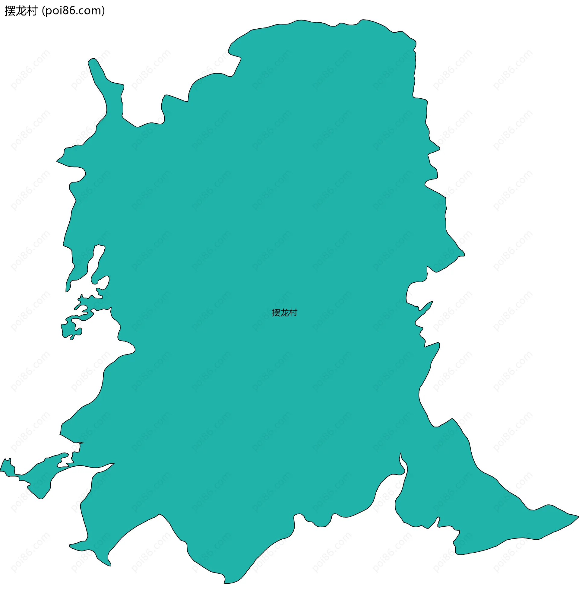 摆龙村边界地图