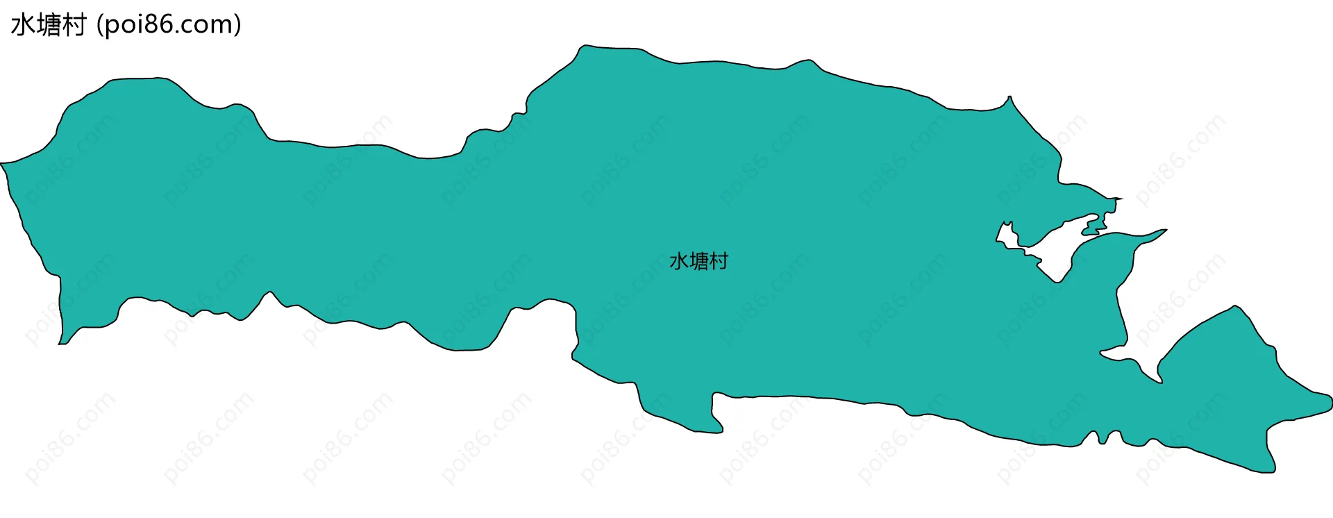 水塘村边界地图