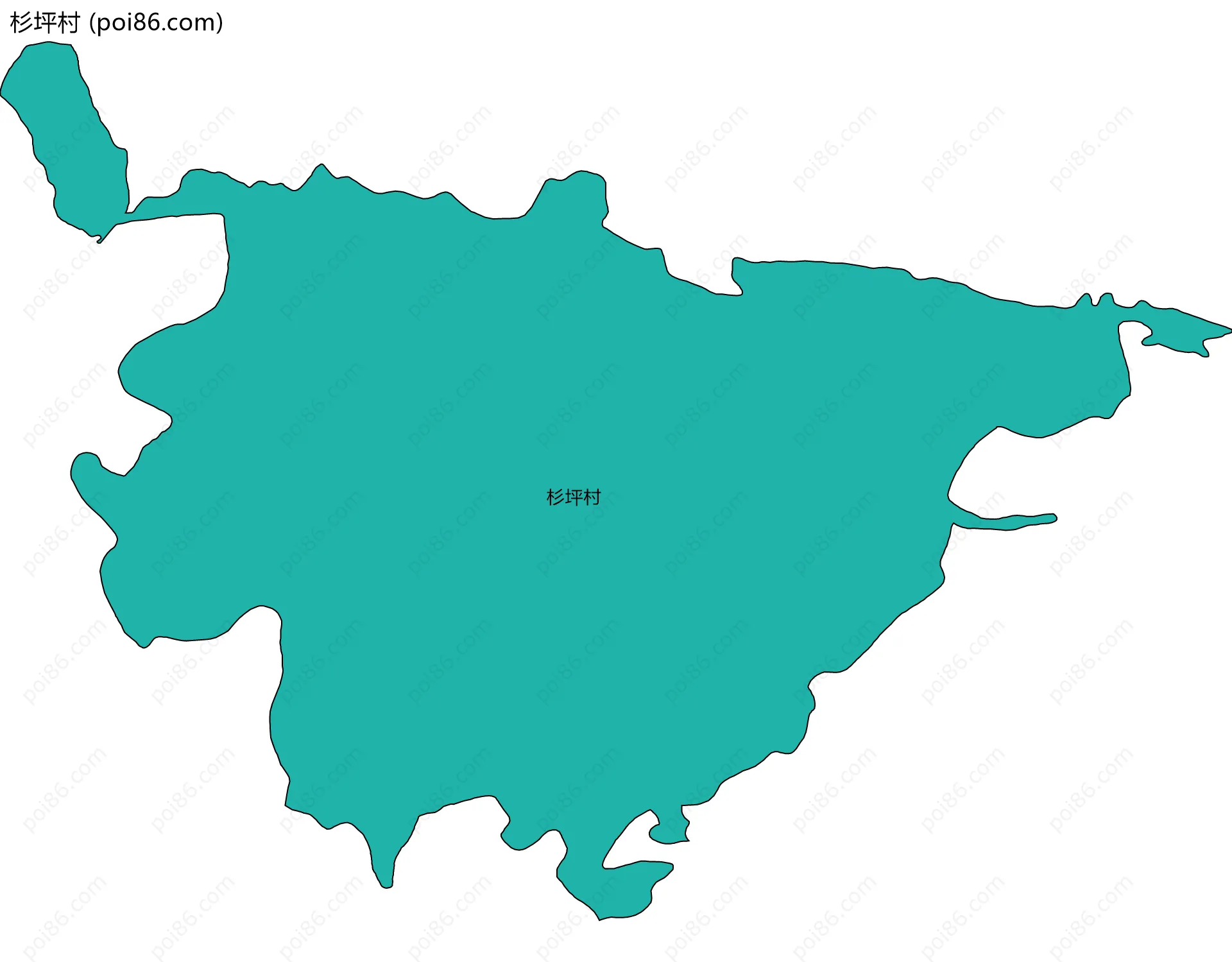 杉坪村边界地图