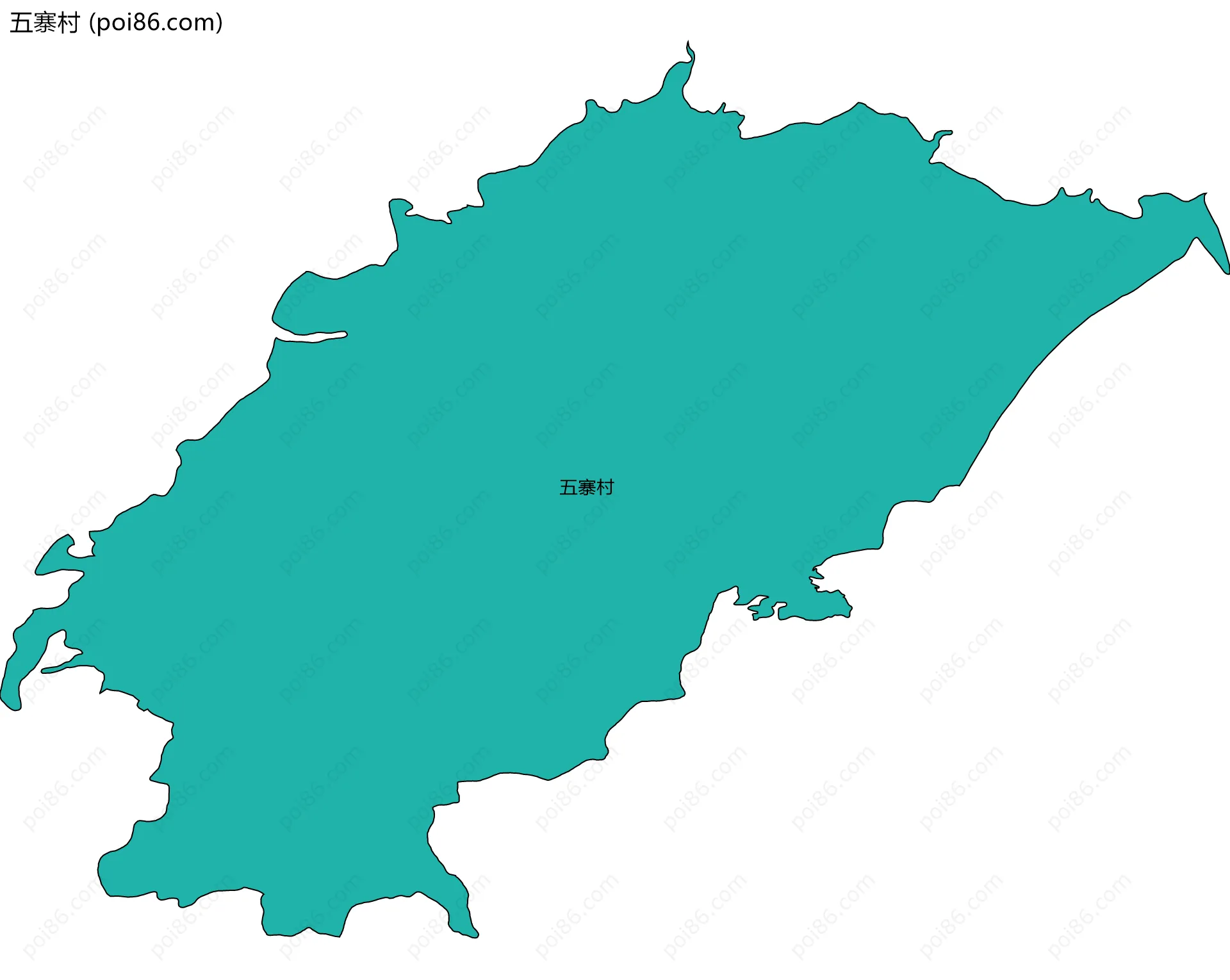 五寨村边界地图