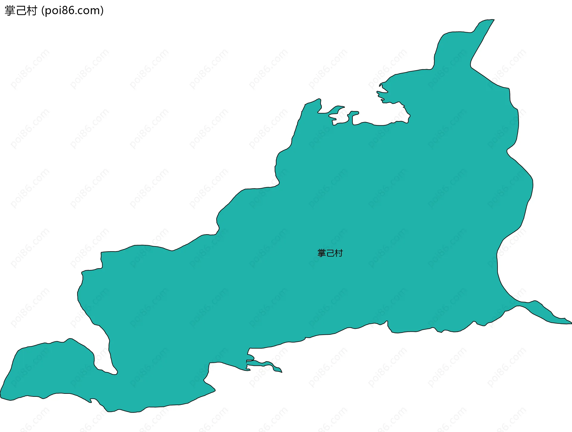 掌己村边界地图