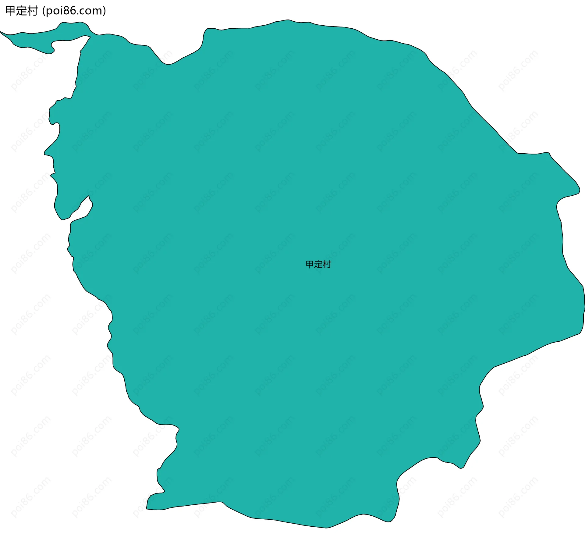 甲定村边界地图