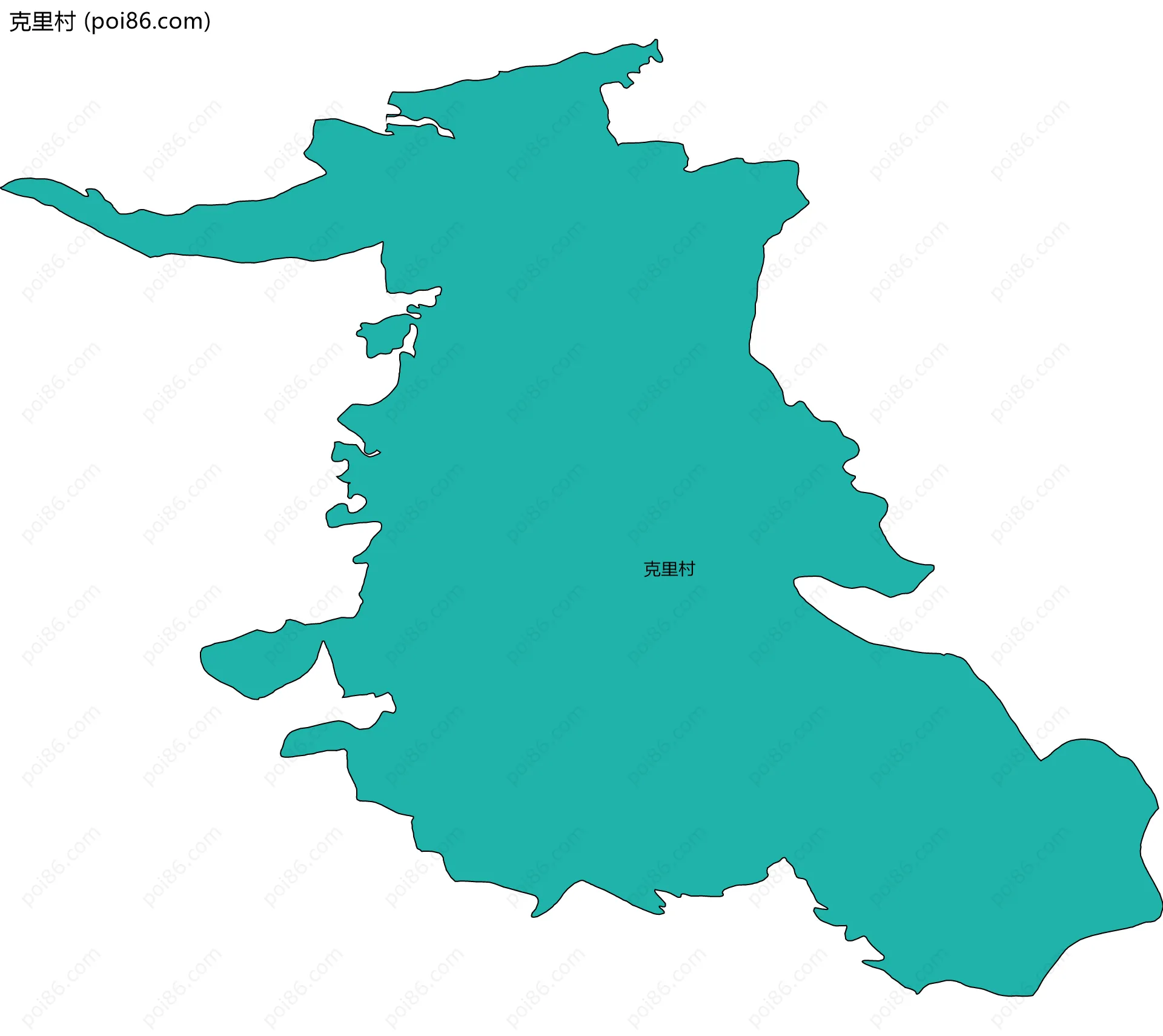 克里村边界地图