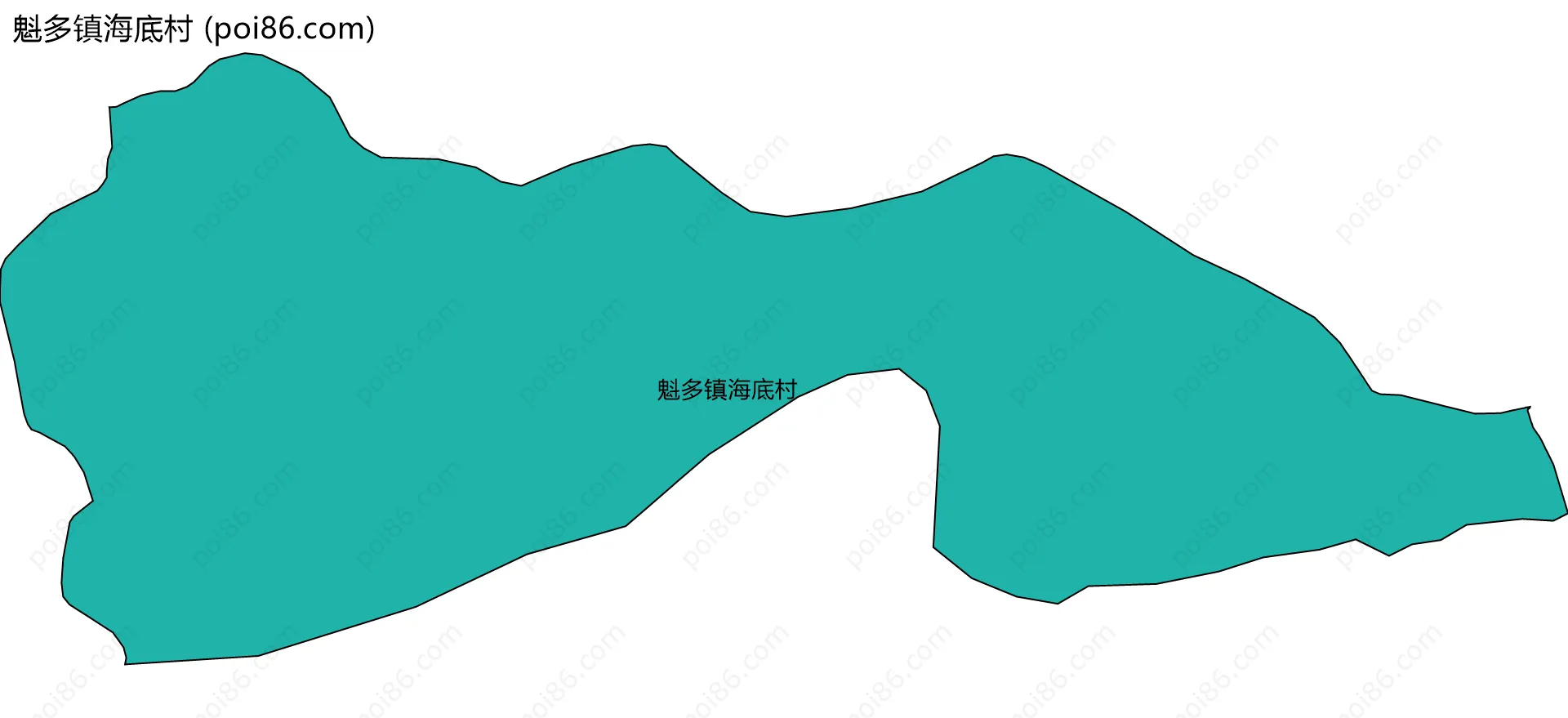 魁多镇海底村边界地图